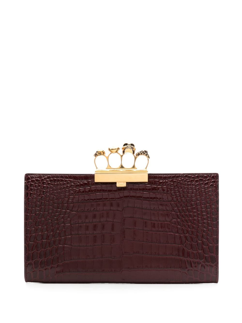 Alexander McQueen The Knuckle embossed clutch bag
