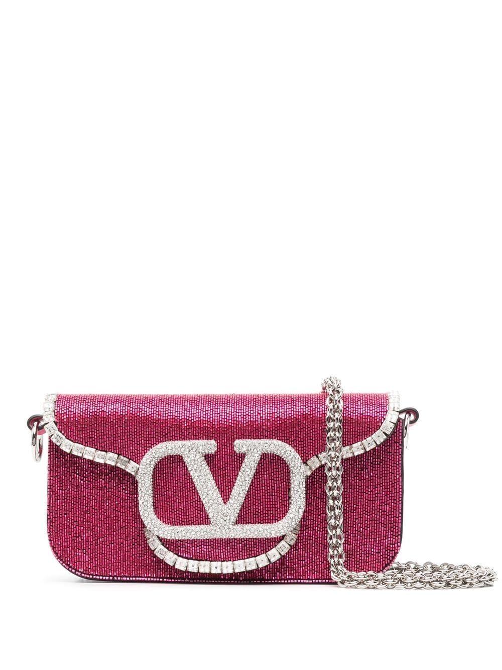 Valentino Garavani VLogo sequinned clutch bag