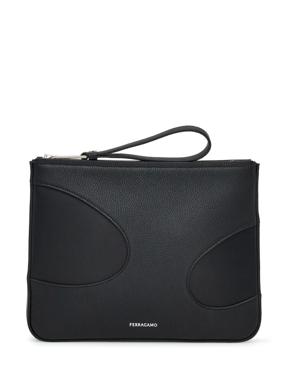 Ferragamo cut-out detailing leather clutch bag