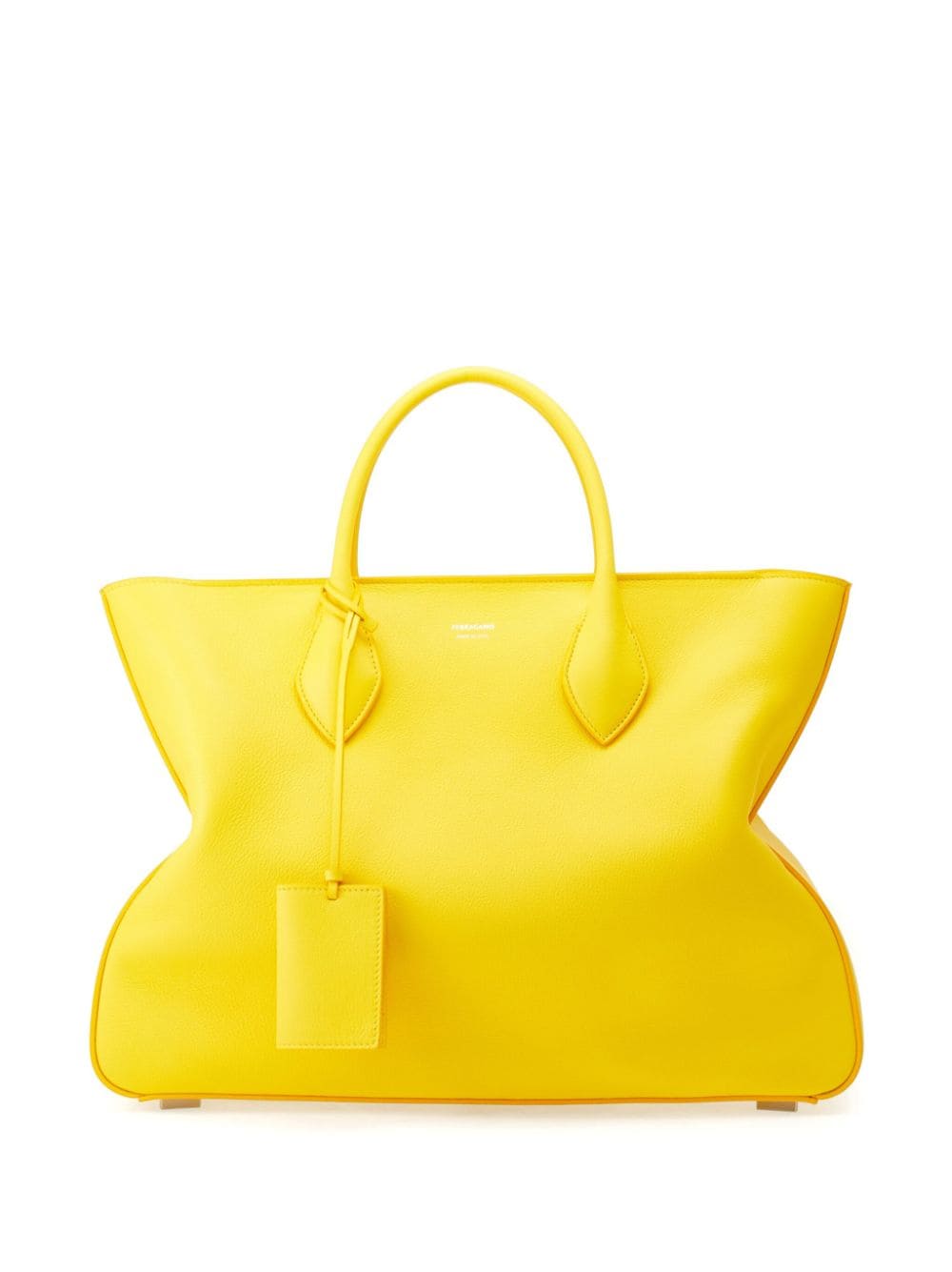 Ferragamo logo-stamp leather tote bag