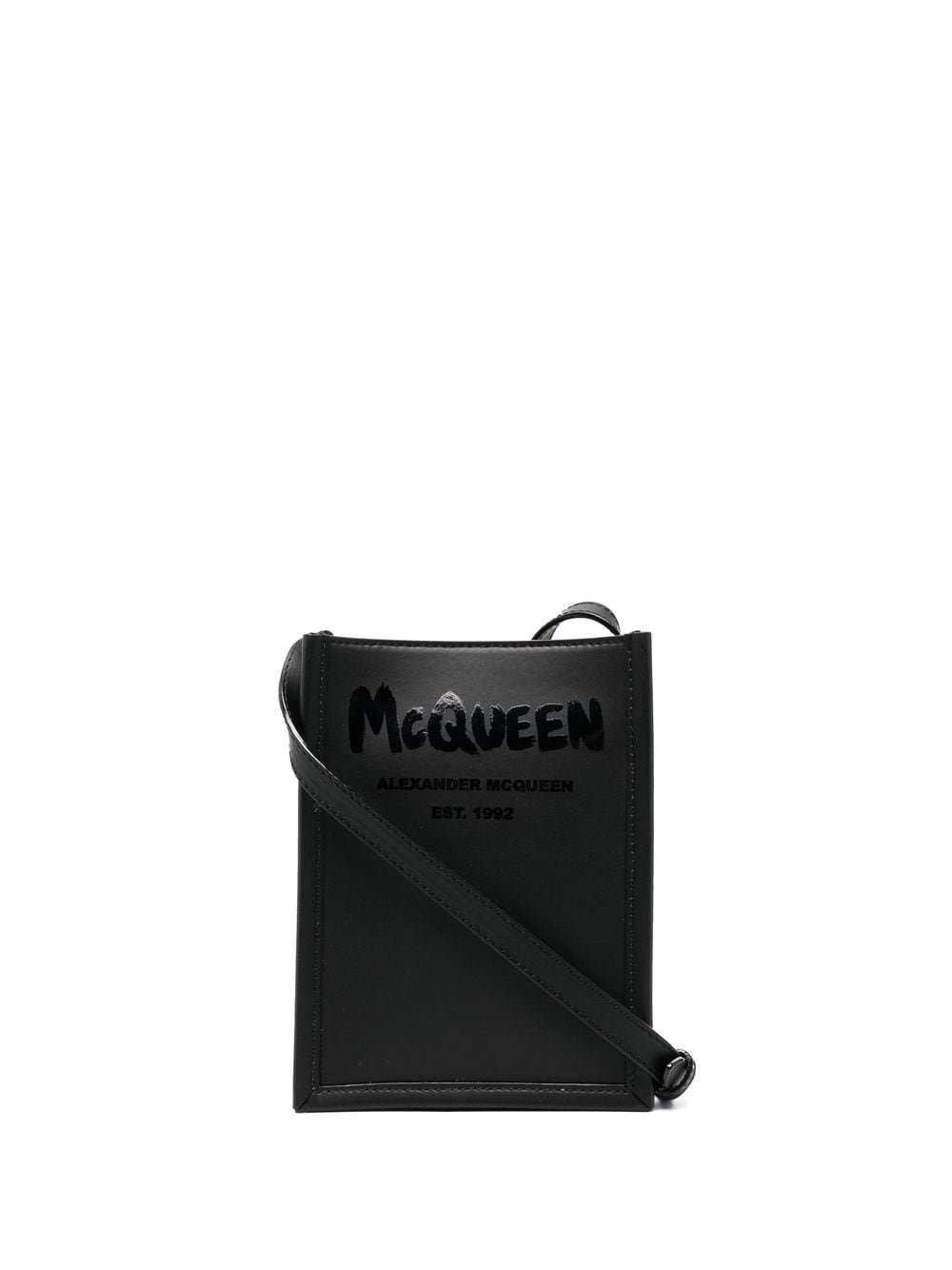 Alexander McQueen Graffiti Edge logo-print shoulder bag