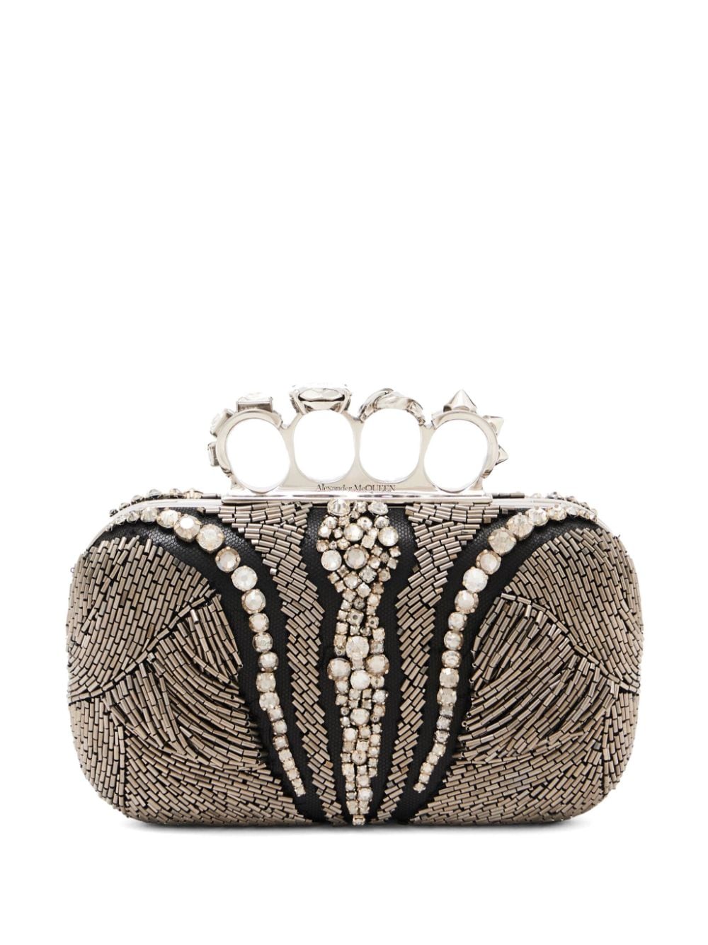 Alexander McQueen Knuckle bead-embellished clutch