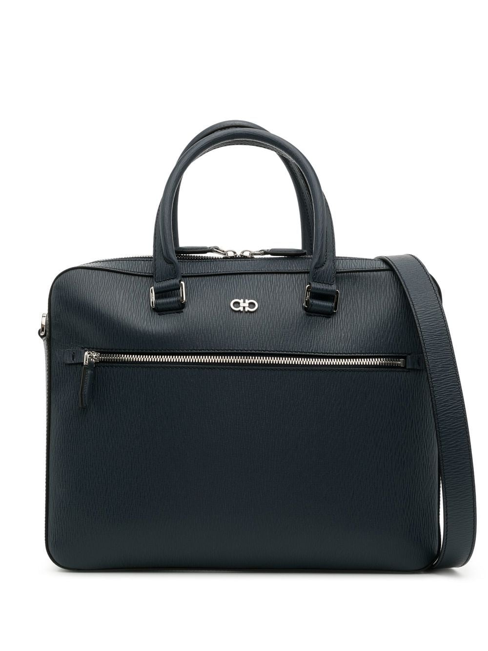 Ferragamo Gancini leather business bag