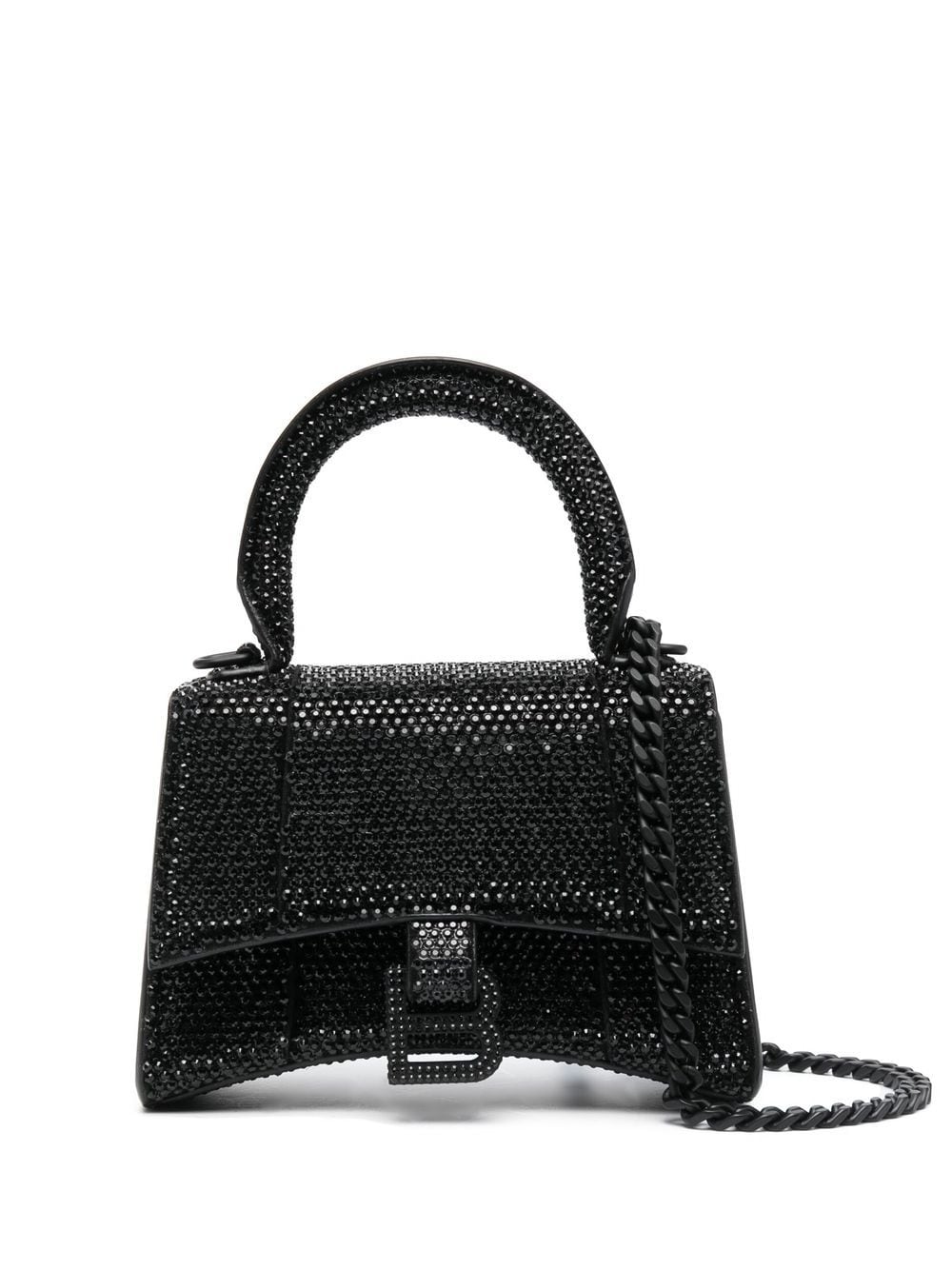 Ba*len*cia*ga hourglass crystal-embellished mini bag