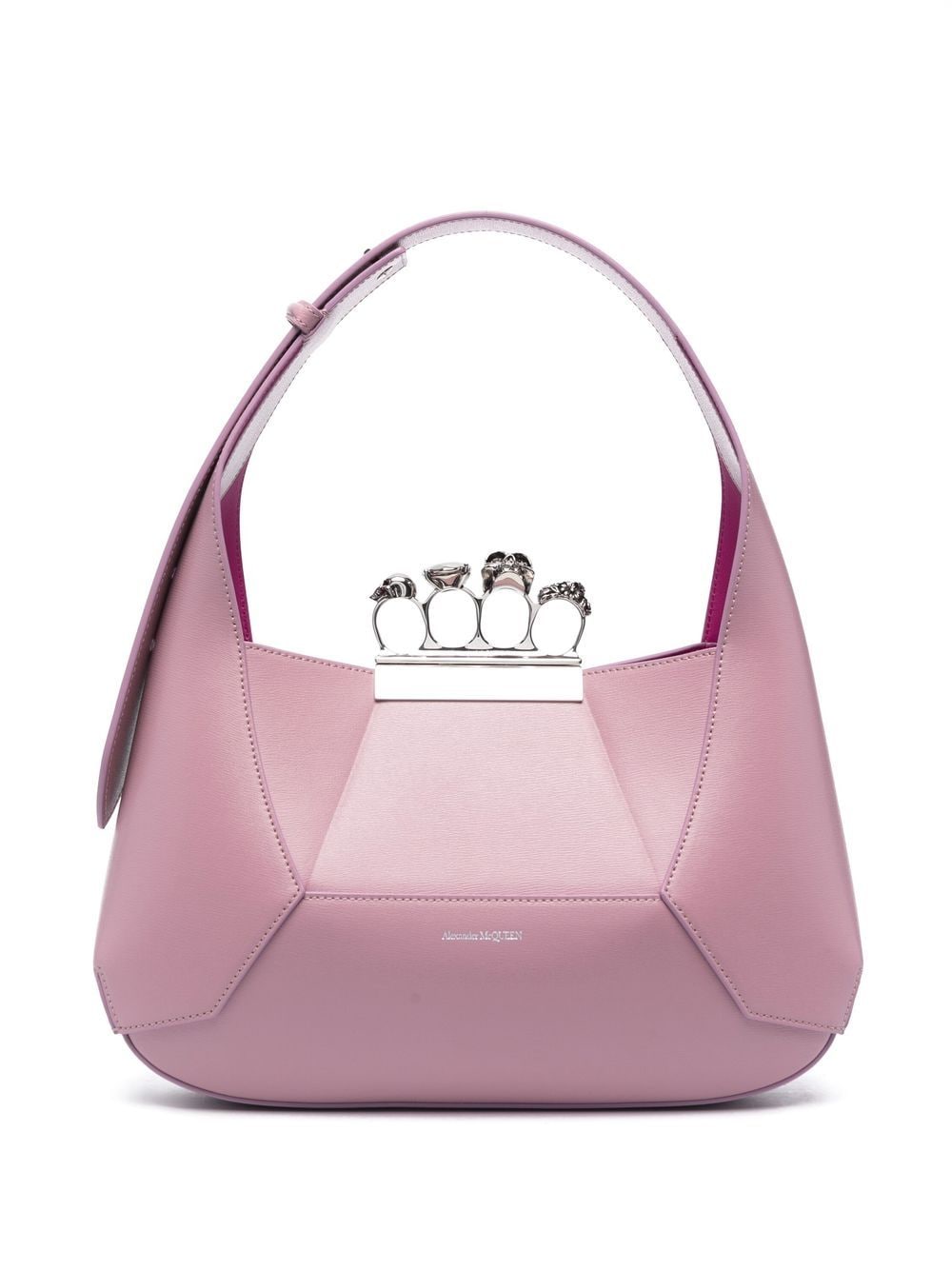 Alexander McQueen Jewelled Hobo leather tote bag