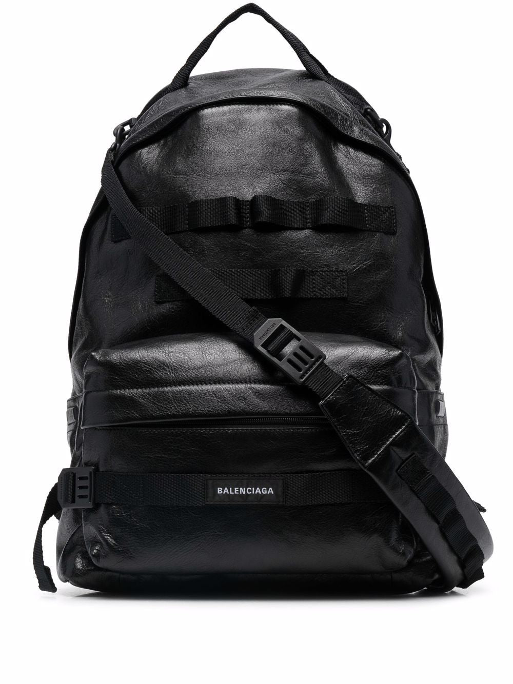 Ba*len*cia*ga army multicarry leather backpack