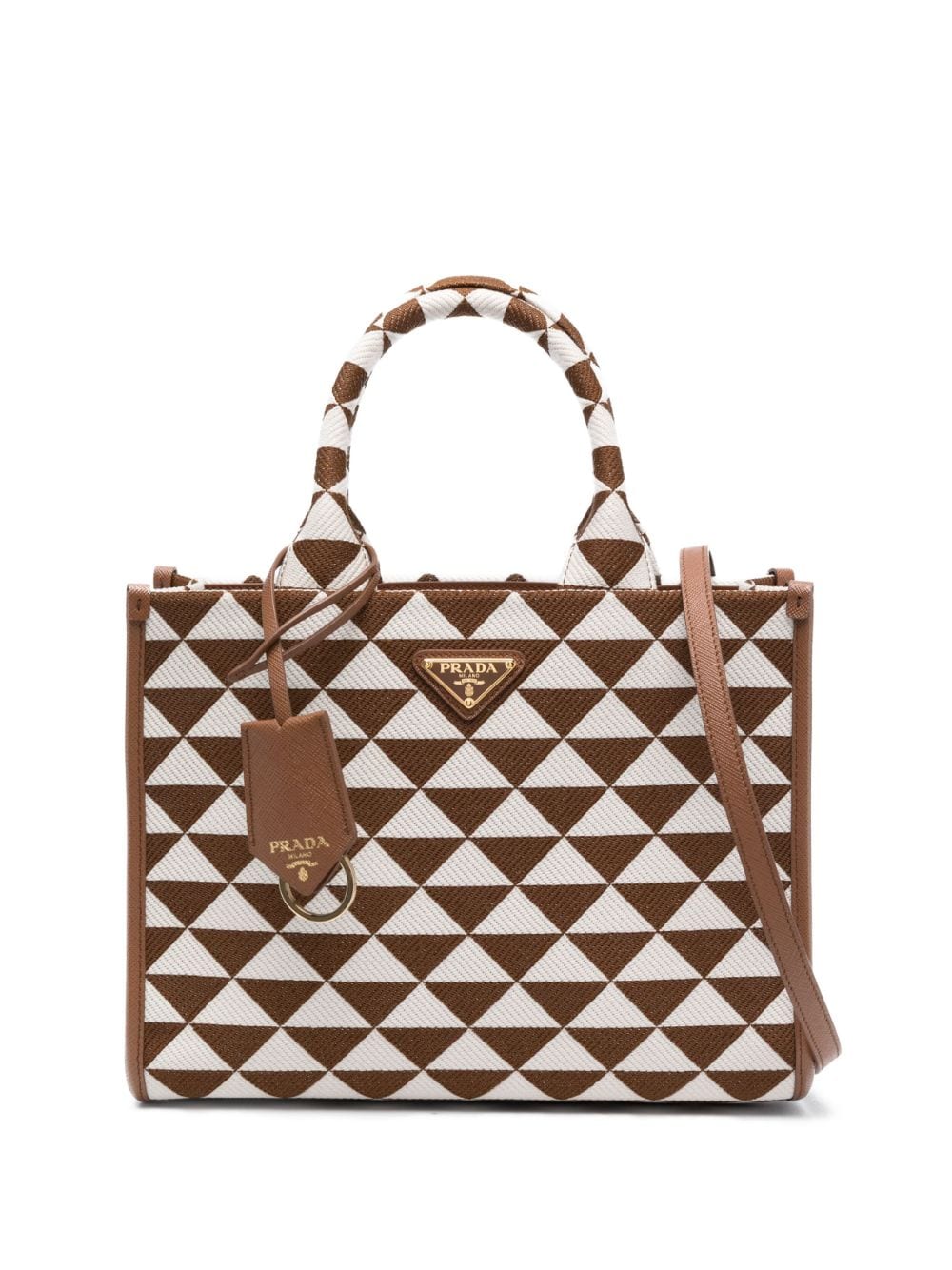 Pra*a small symbole jacquard tote bag