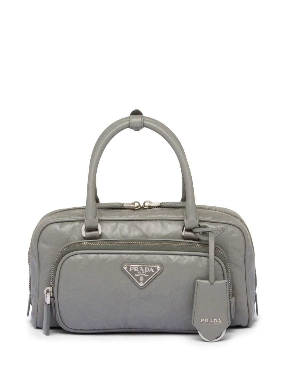 Pra*a multi-pocket leather tote bag