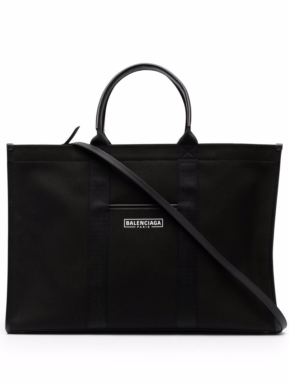 Ba*len*cia*ga logo-patch organic cotton tote
