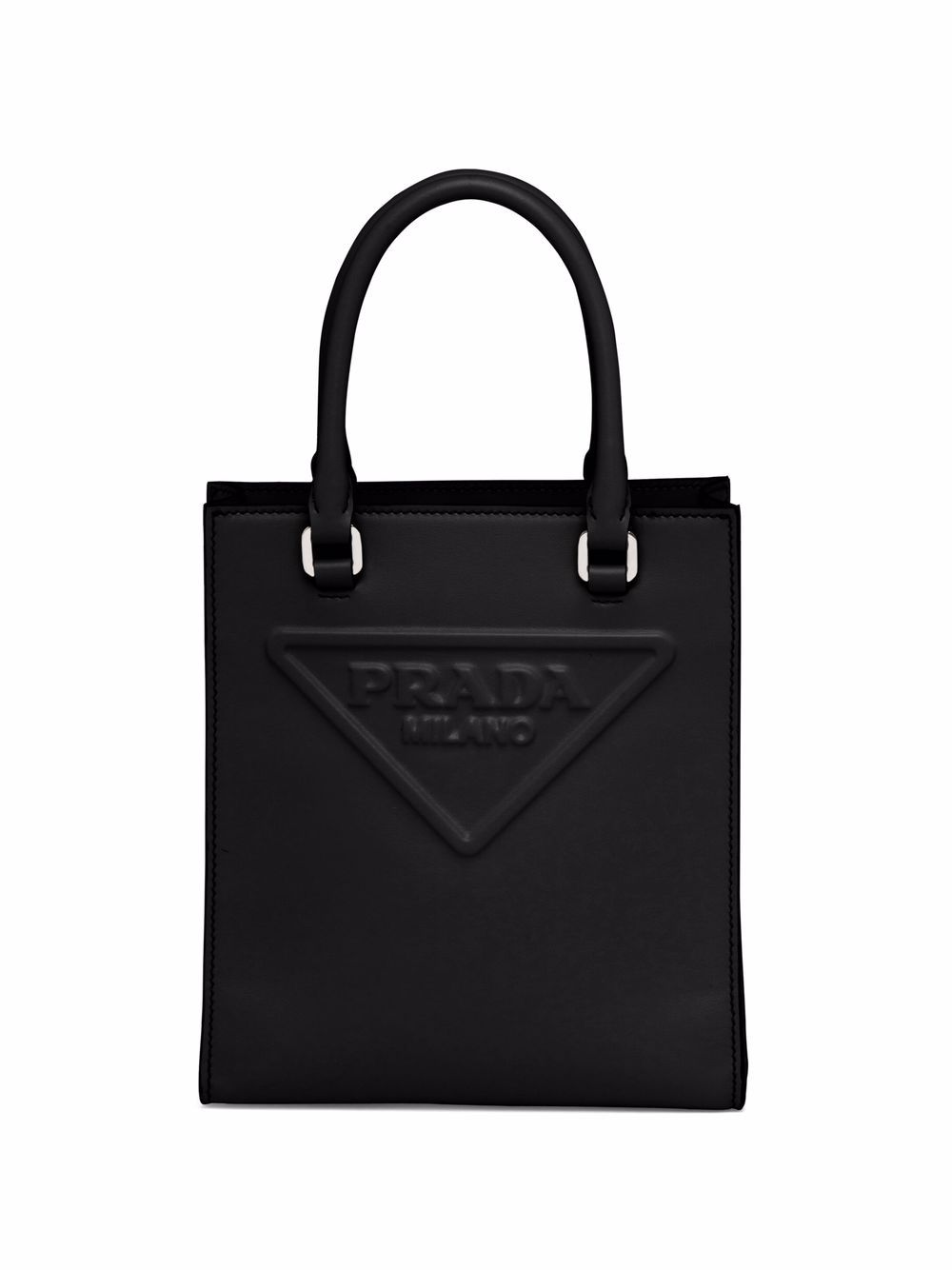 Pra*a logo-embossed tote bag