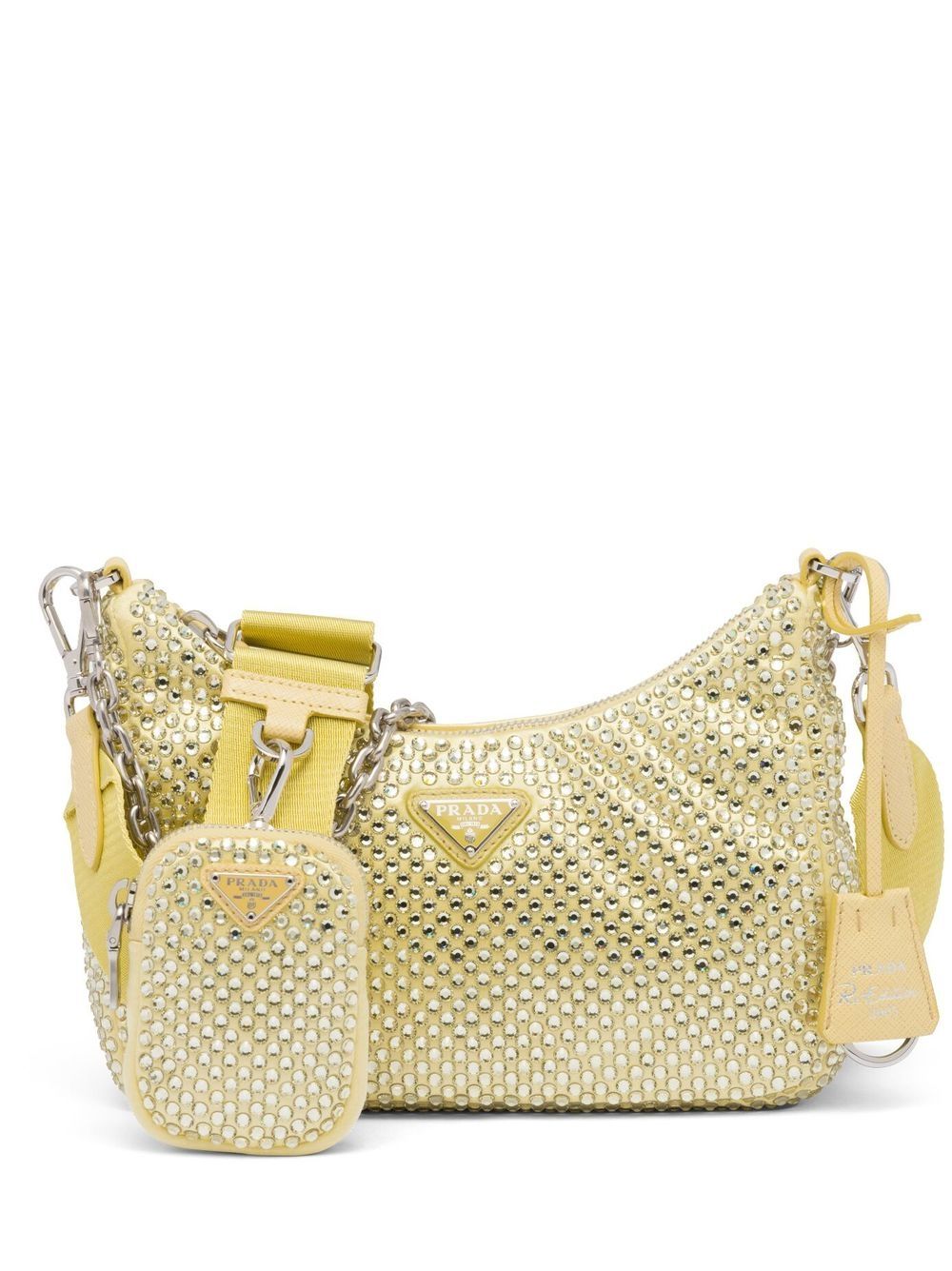 Pra*a re-edition 2005 crystal-embellished shoulder bag