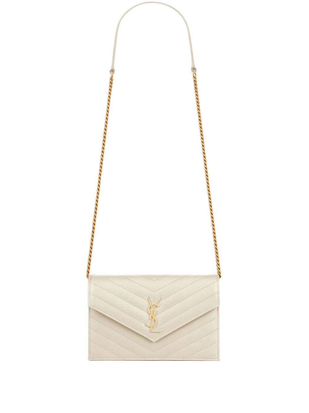 Saint Laurent small Cassandre leather clutch bag
