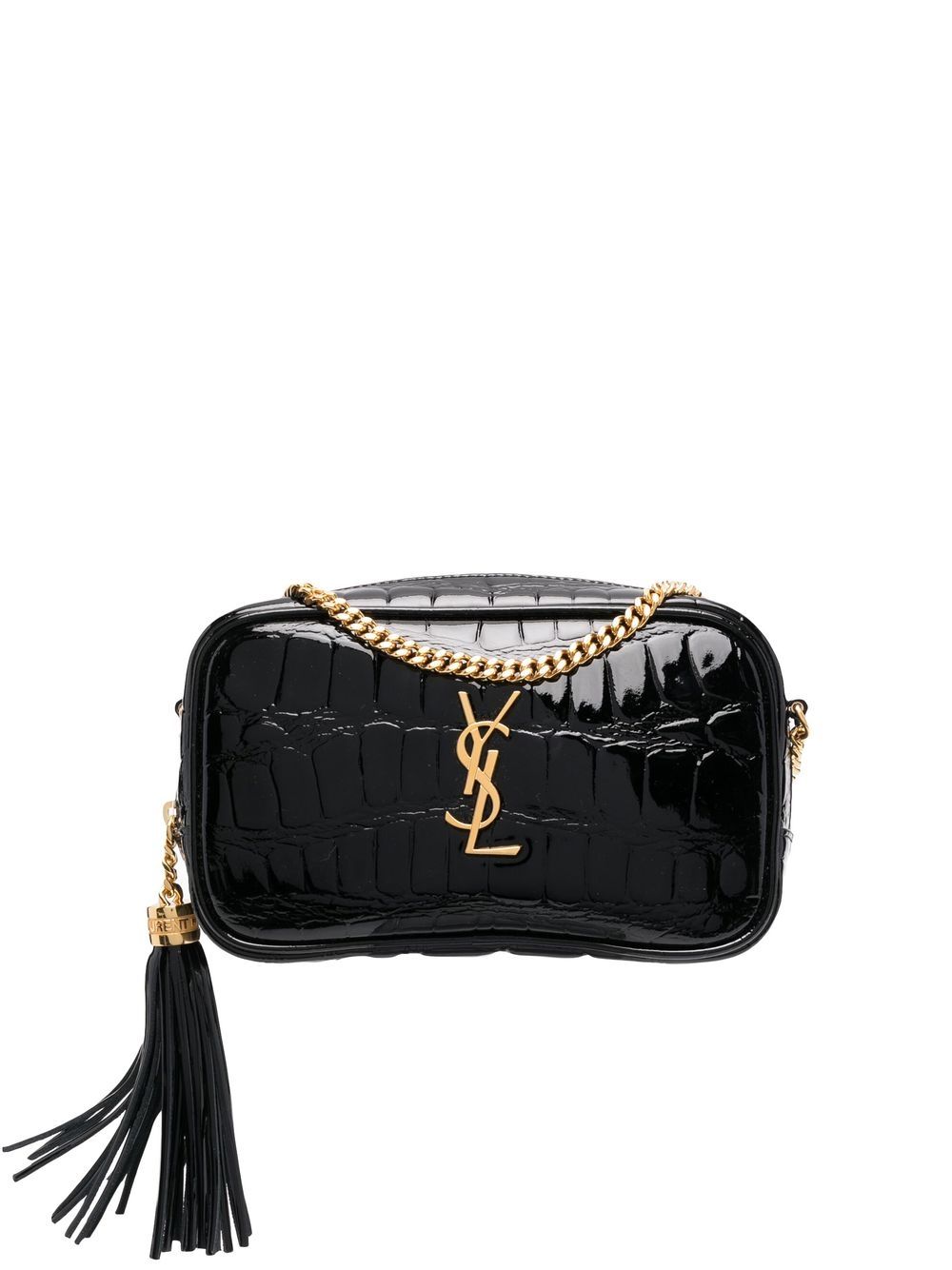 Saint Laurent Lou crocodile-effect crossbody bag