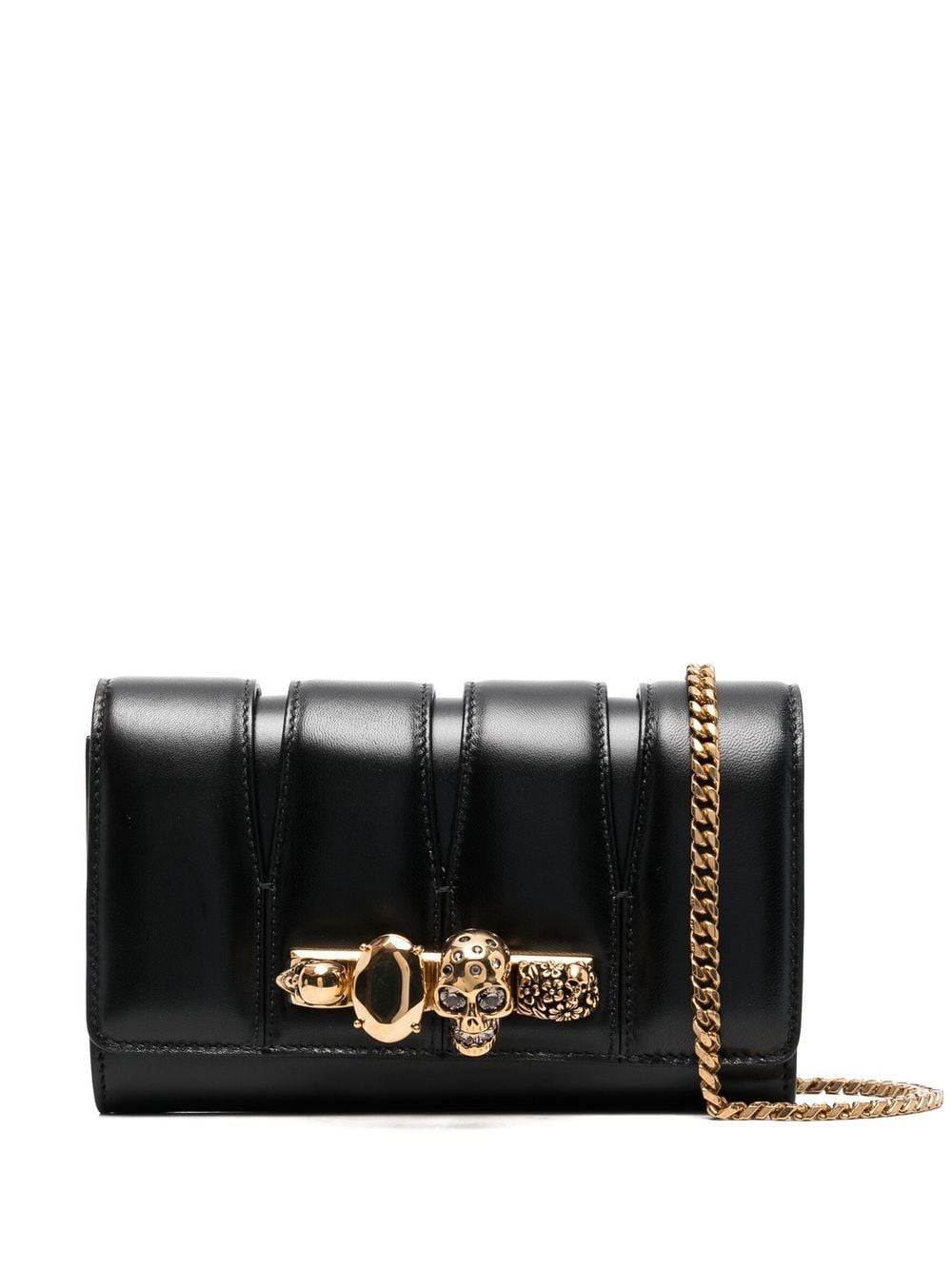 Alexander McQueen Skull quilted clutch bag