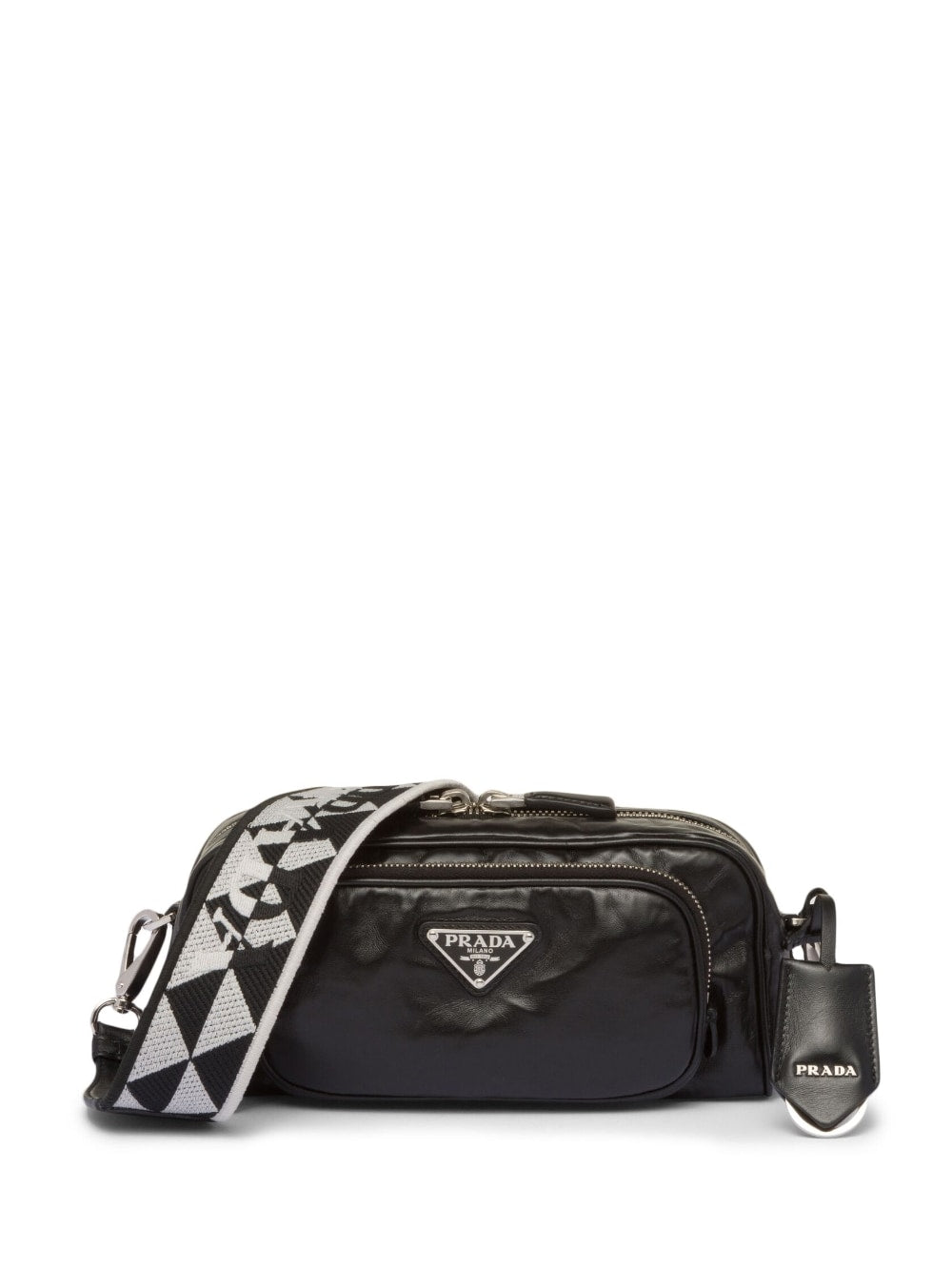 Pra*a logo-plaque shoulder bag