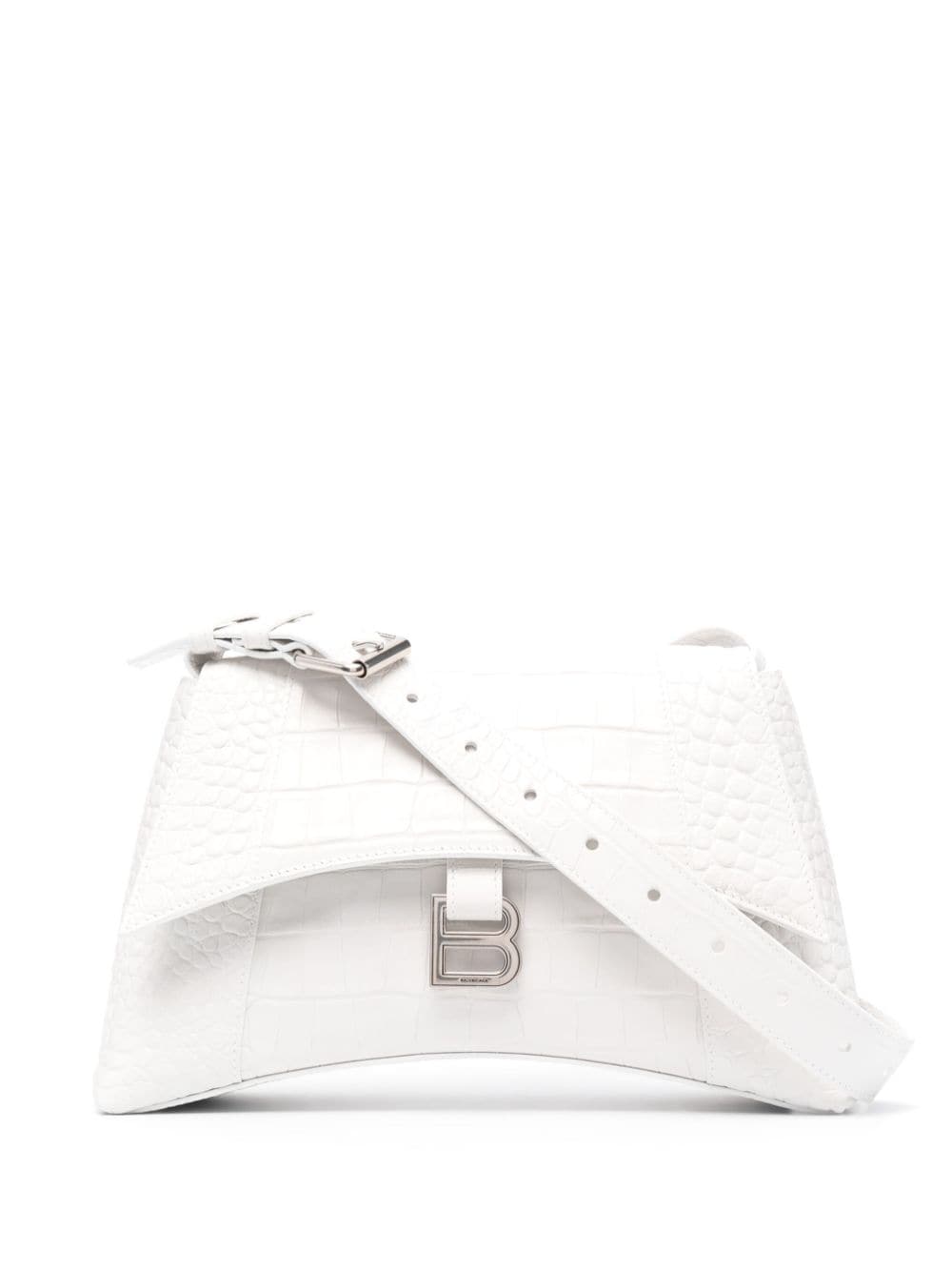 Ba*len*cia*ga small hourglass crocodile-effect shoulder bag
