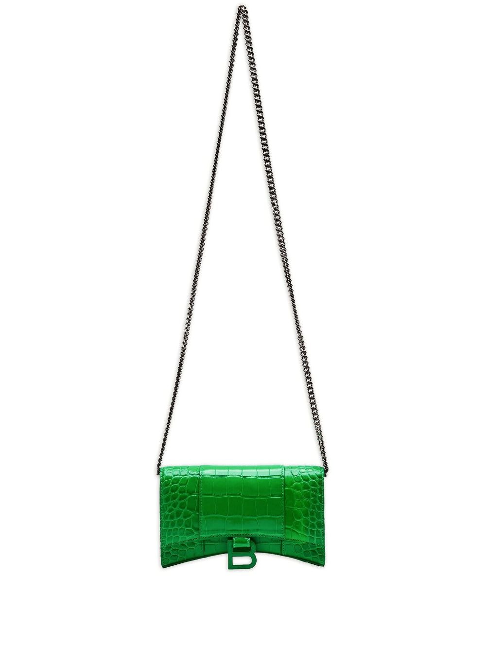 Ba*len*cia*ga crocodile-effect leather shoulder bag