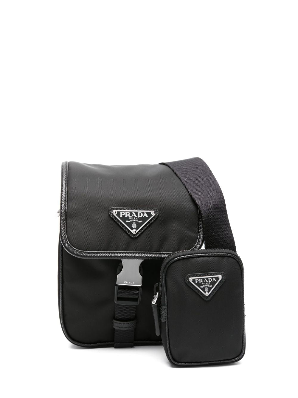 Pra*a re-nylon flap messenger bag