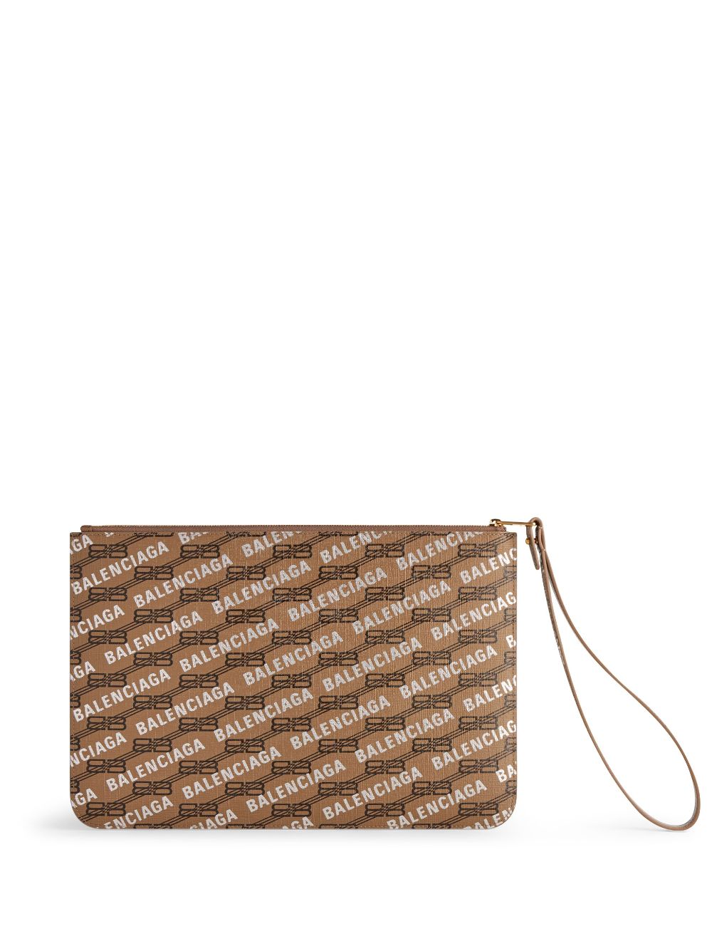 Ba*len*cia*ga logo-print clutch bag