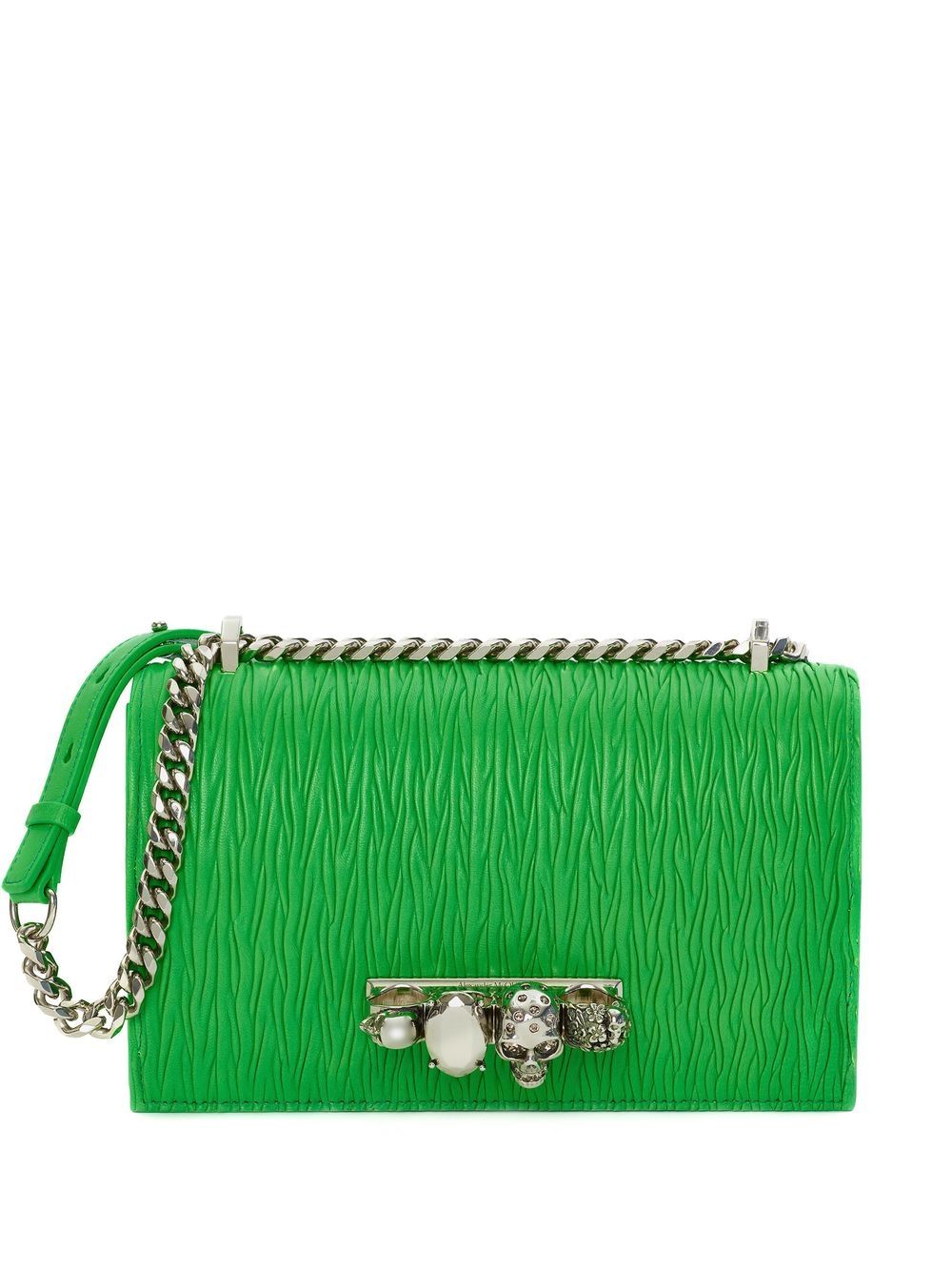 Alexander McQueen jewelled lambskin satchel bag