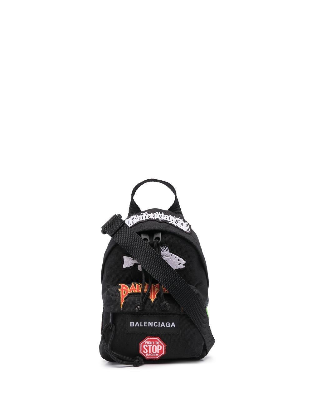 Ba*len*cia*ga patch-detail crossbody backpack
