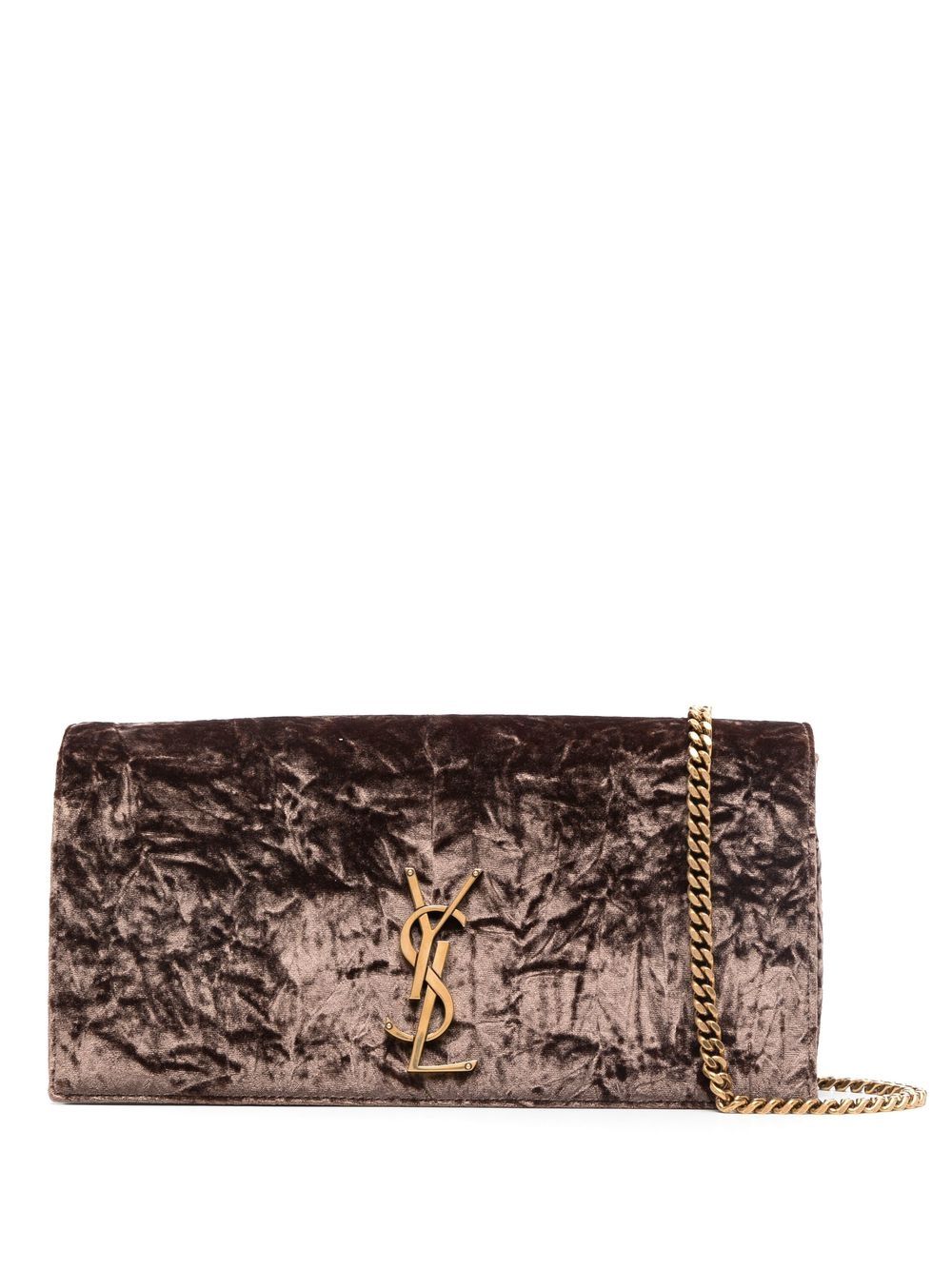 Saint Laurent Kate crushed velvet shoulder bag