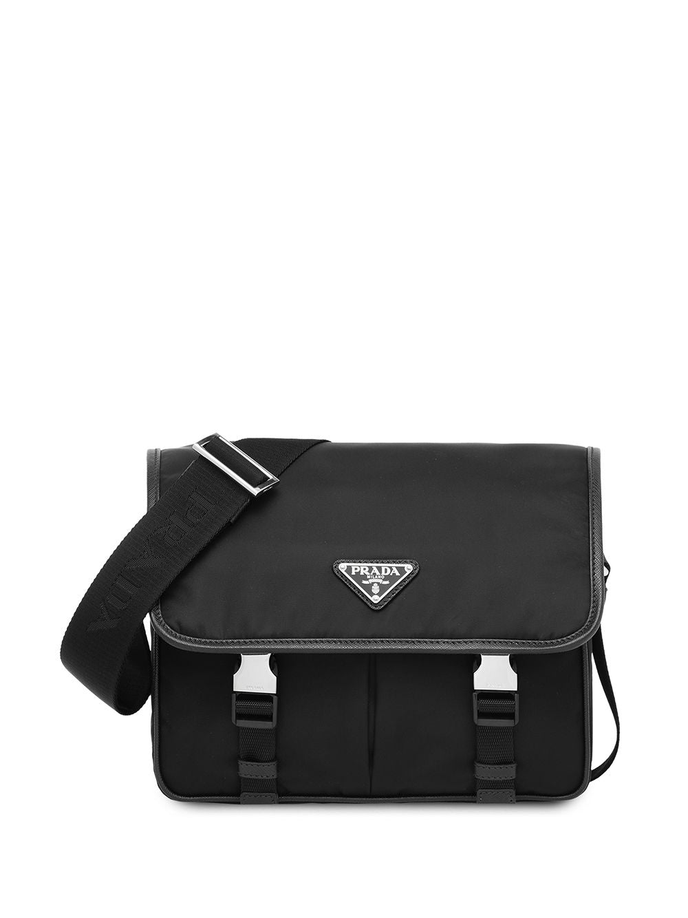 Pra*a small re-nylon and saffiano leather shoulder bag