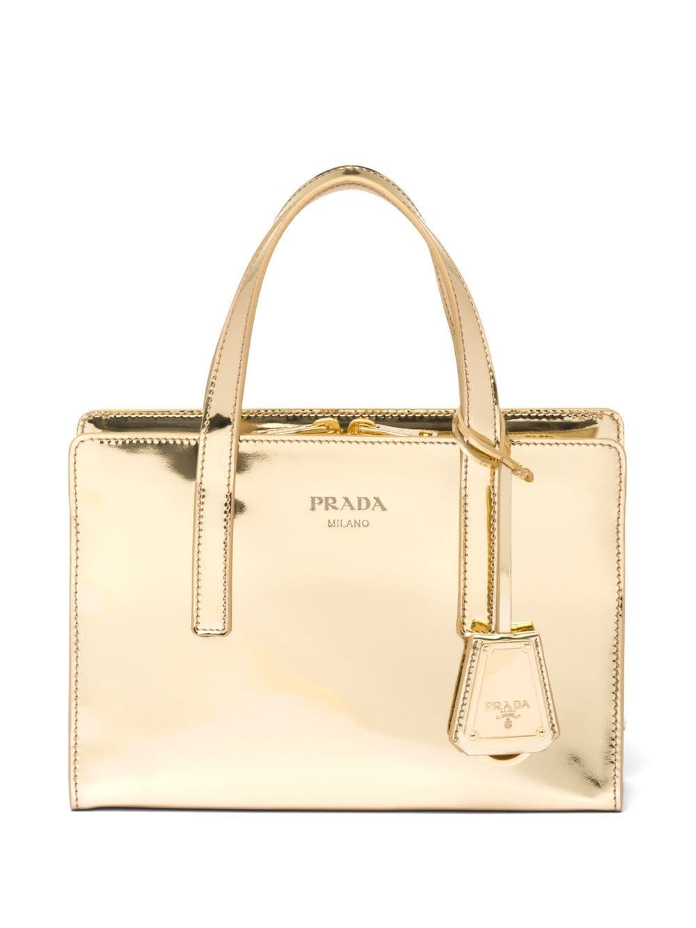 Pra*a re-edition 1995 metallic tote bag