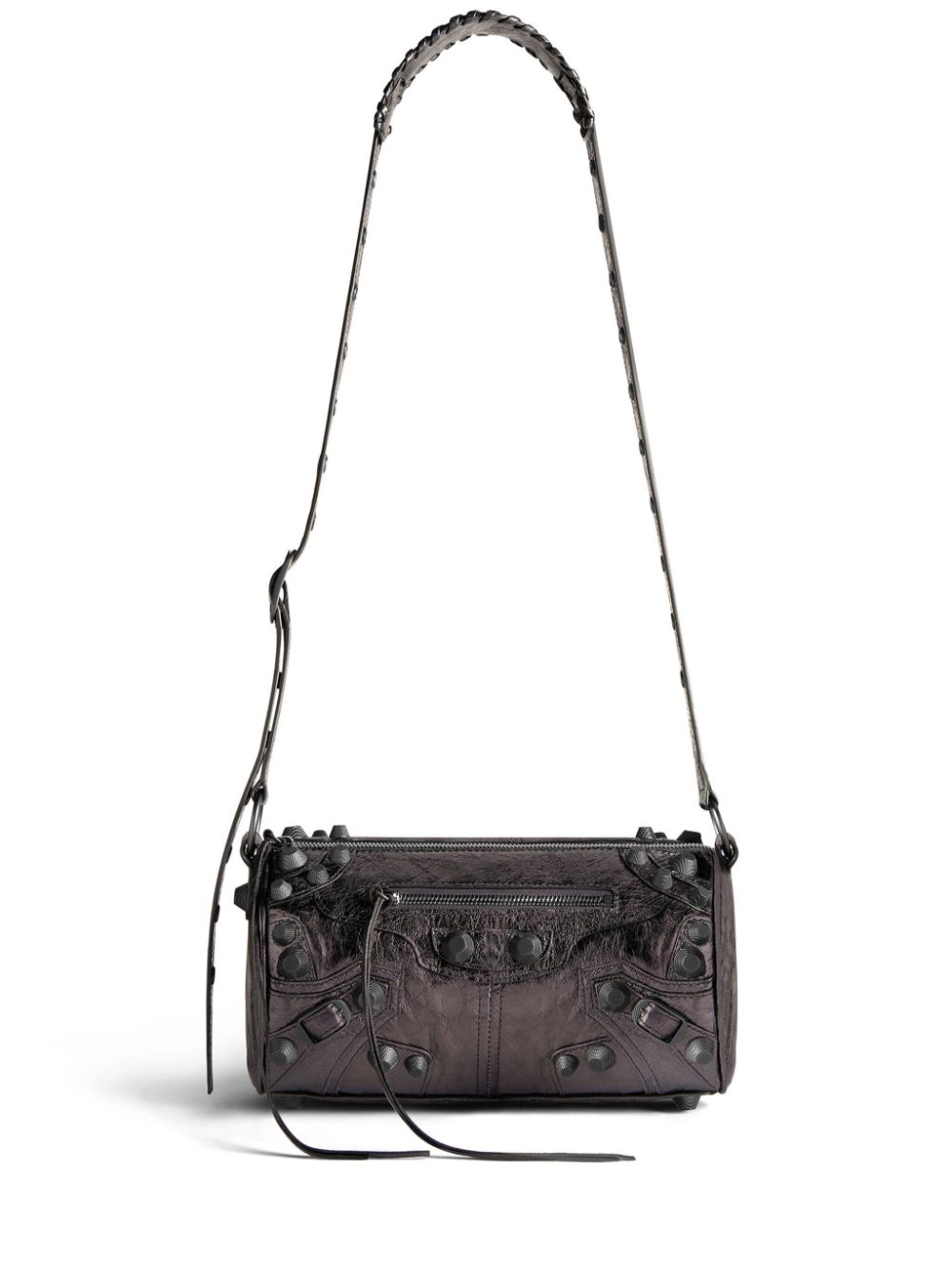 Ba*len*cia*ga le cagole metallic-finish shoulder bag