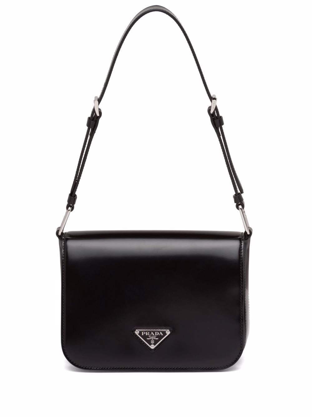 Pra*a brushed leather shoulder bag