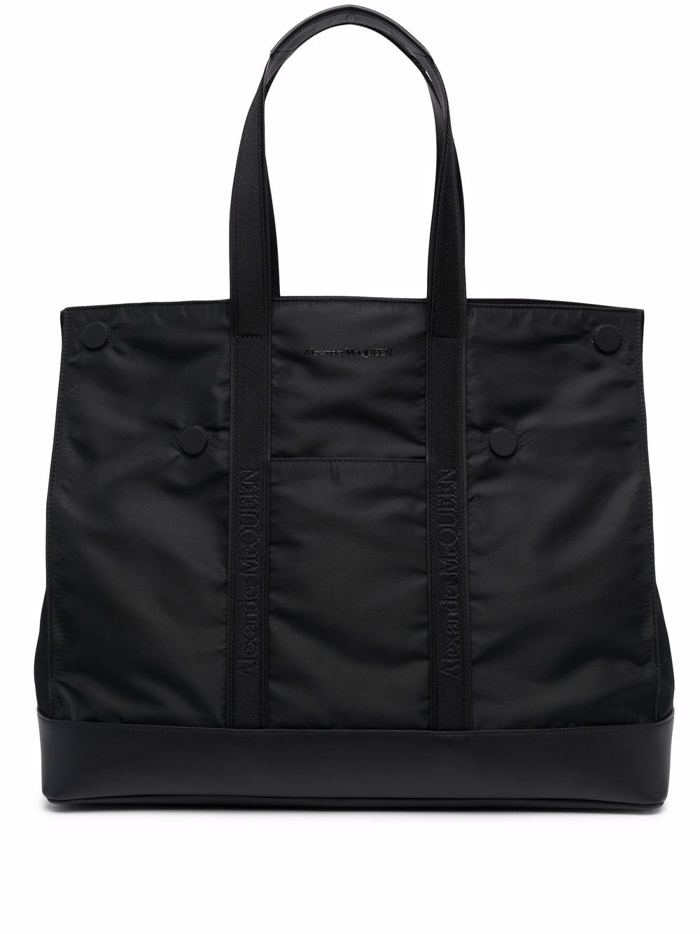 Alexander McQueen logo-embroidered tote