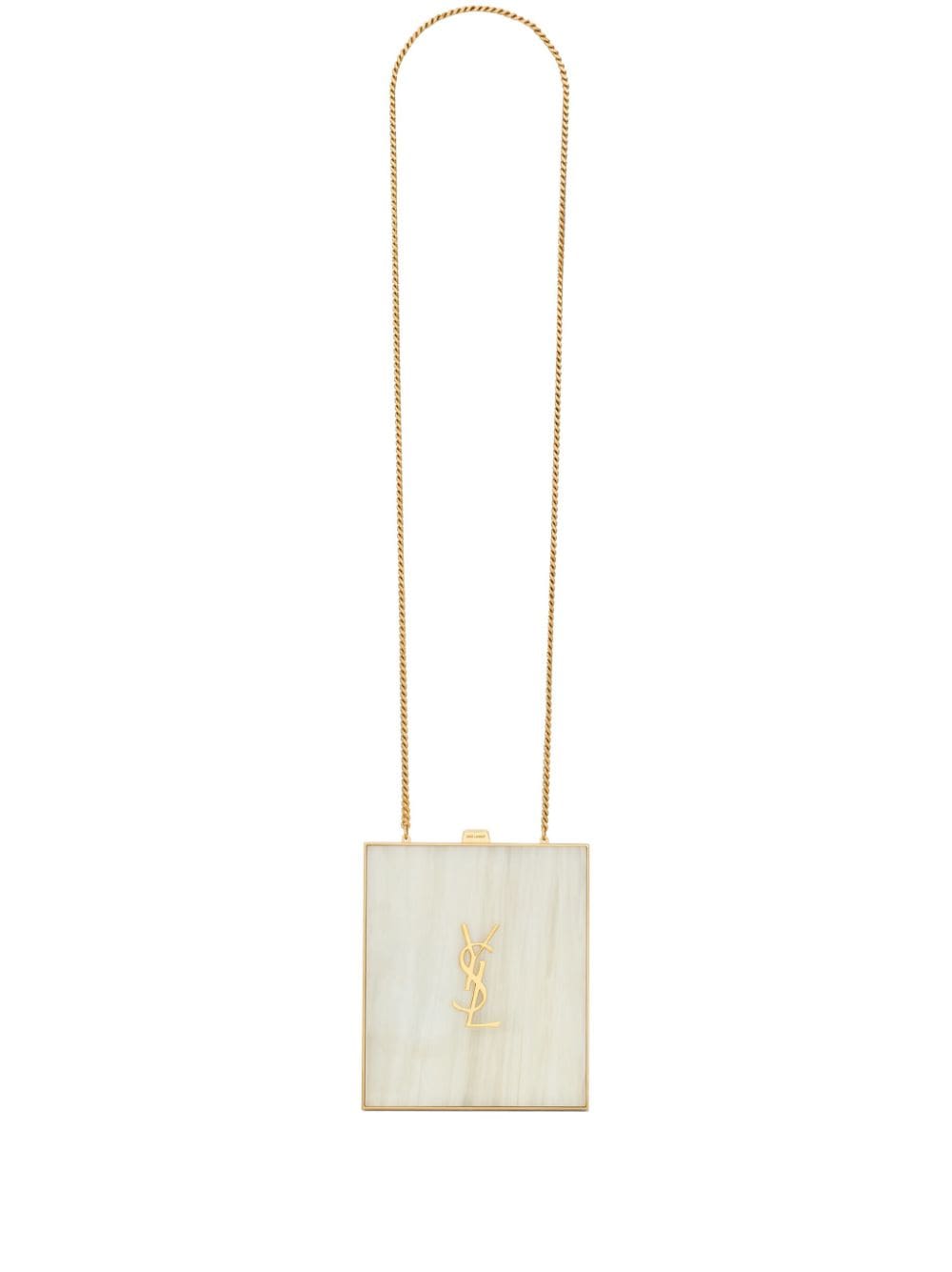 Saint Laurent Tuxedo YSL plaque clutch bag
