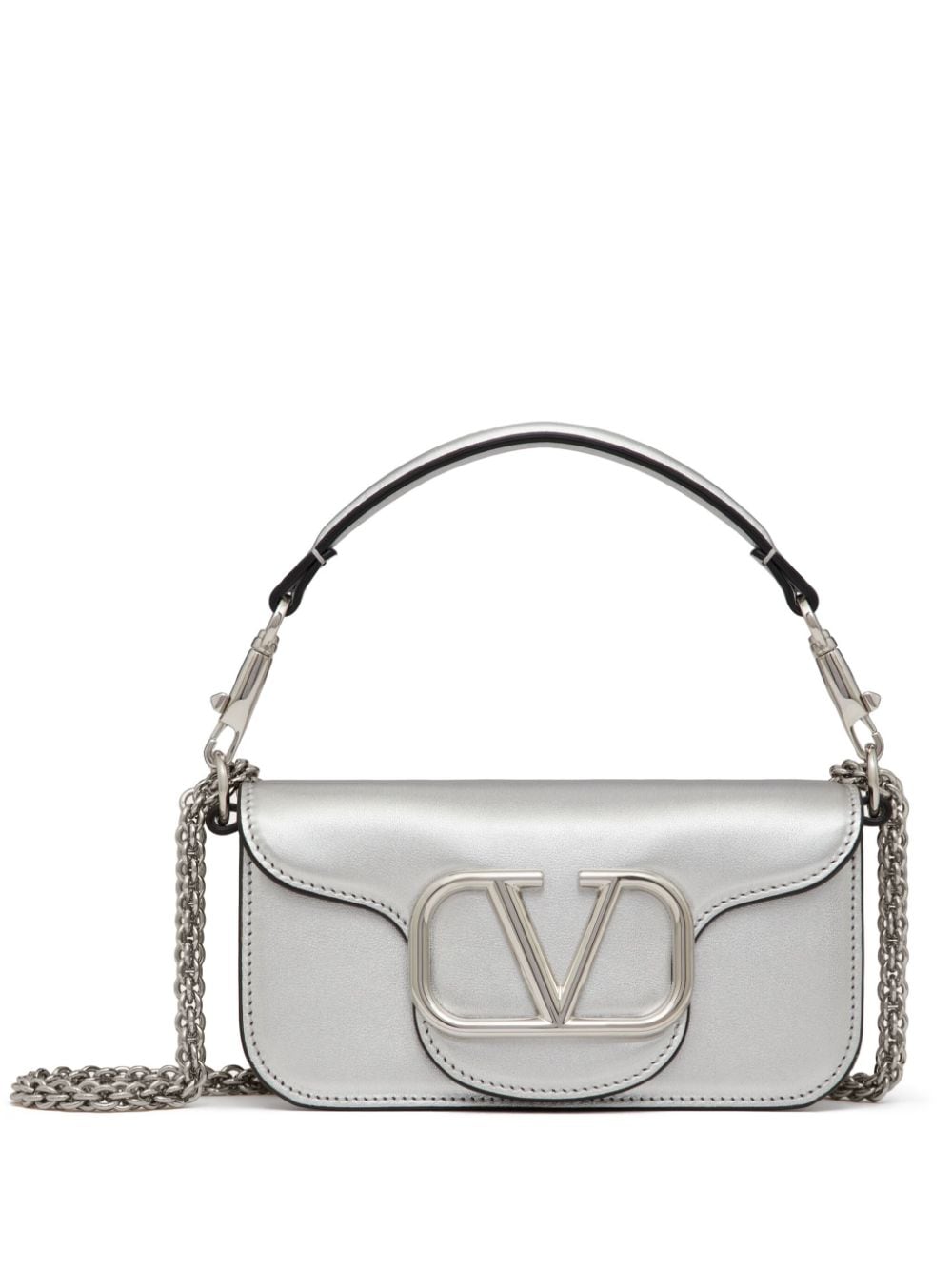 Valentino Garavani small Locò metallic shoulder bag