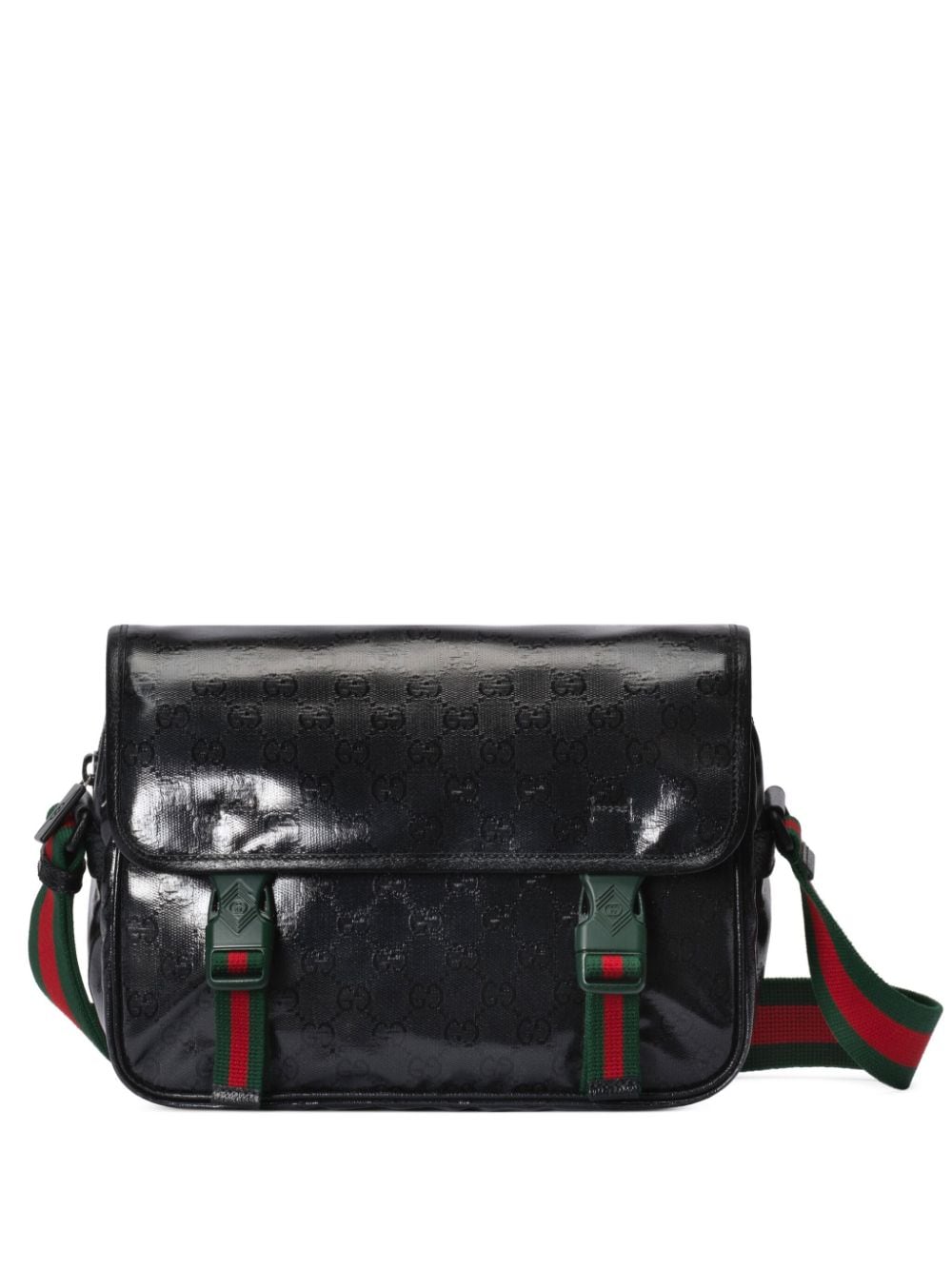 G*u*i gg crystal-embellished messenger bag