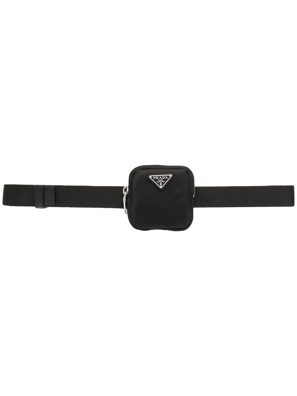 Pra*a woven triangle-logo belt bag