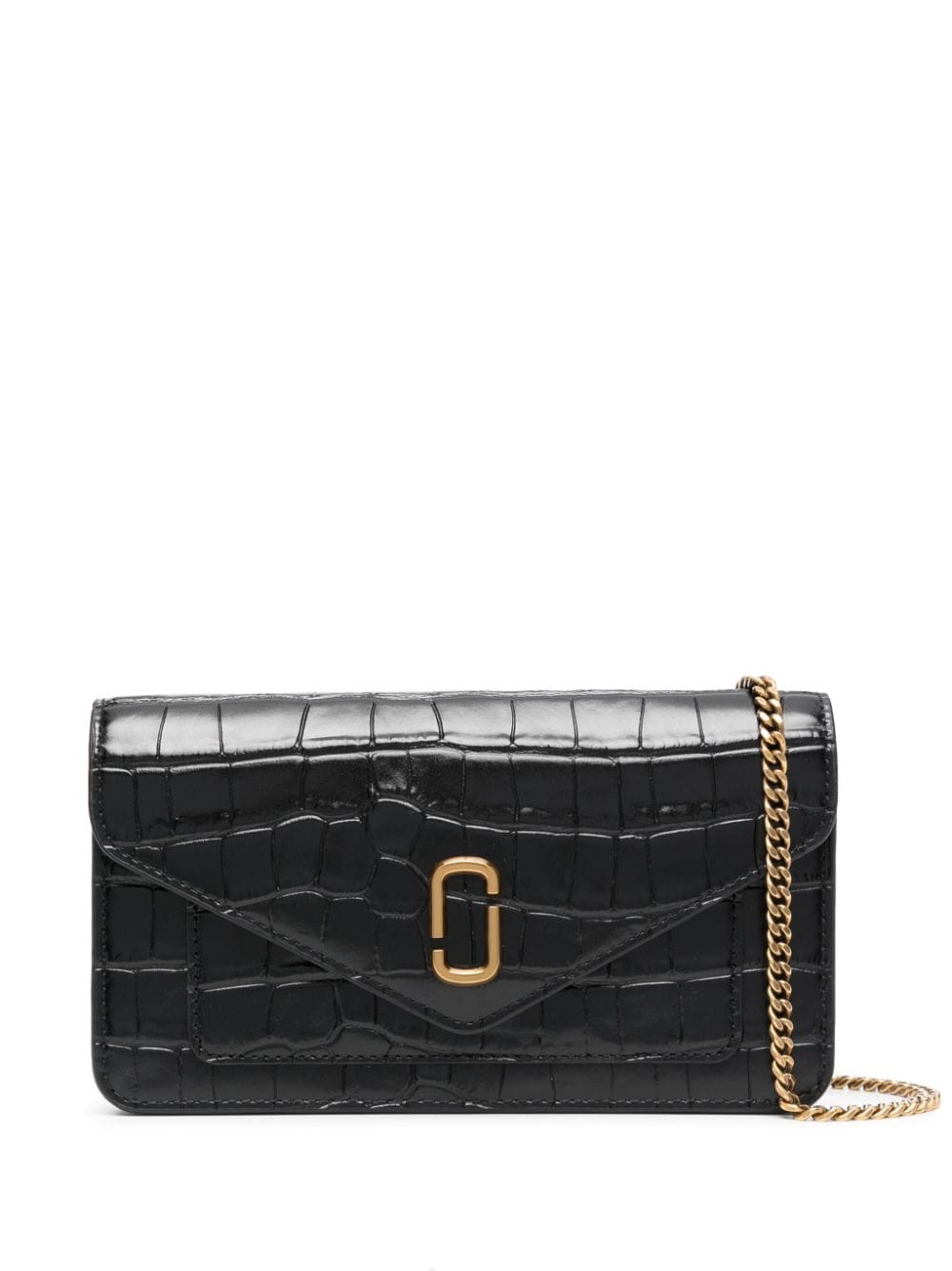 Marc Jacobs The Croc-Embossed Longshot chain wallet