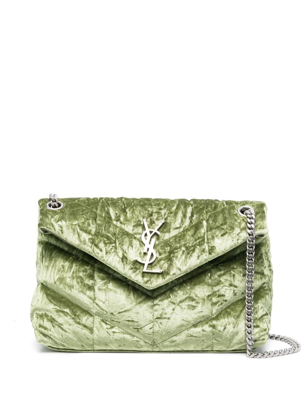 Saint Laurent small Puffer velvet shoulder bag