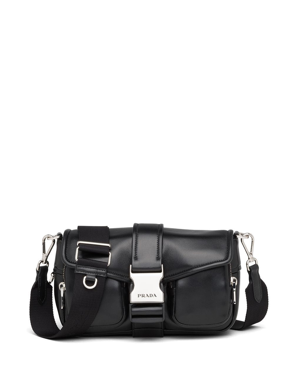 Pra*a pocket nappa leather bag