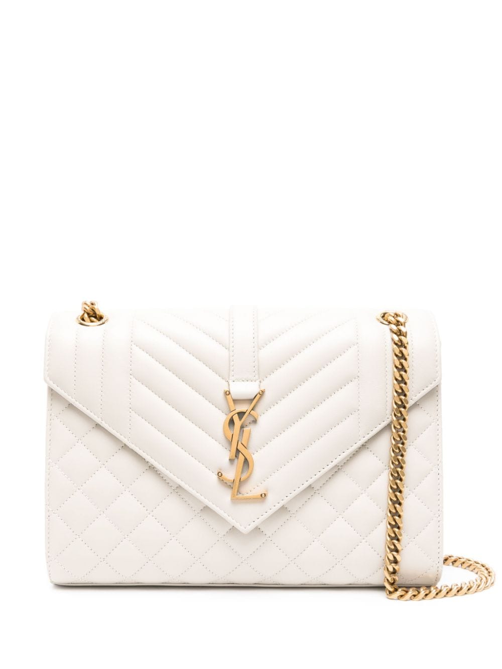Saint Laurent medium Envelope logo-plaque quilted shoulder bag