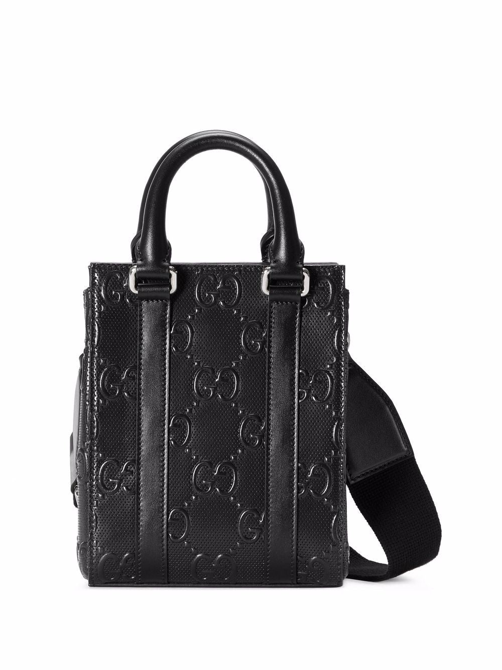 G*u*i gg-embossed mini leather tote bag
