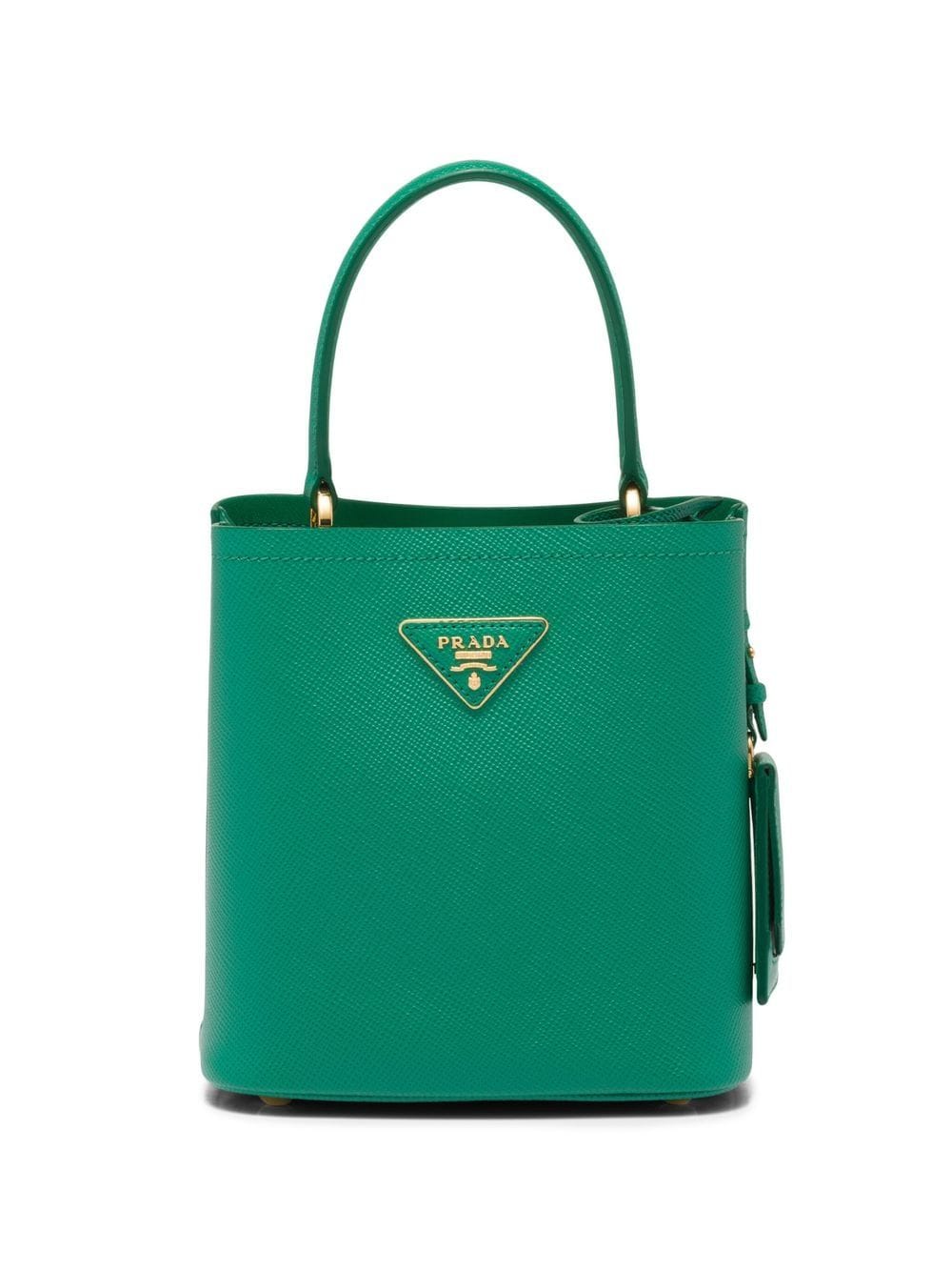 Pra*a small leather panier bag