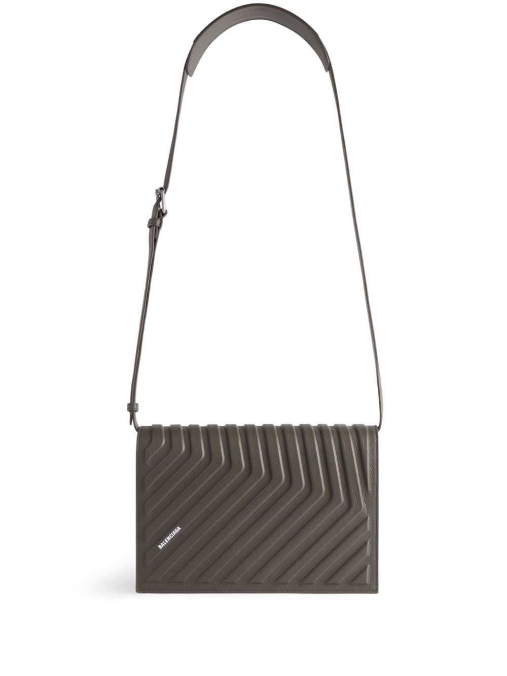 Ba*len*cia*ga car flap leather shoulder bag