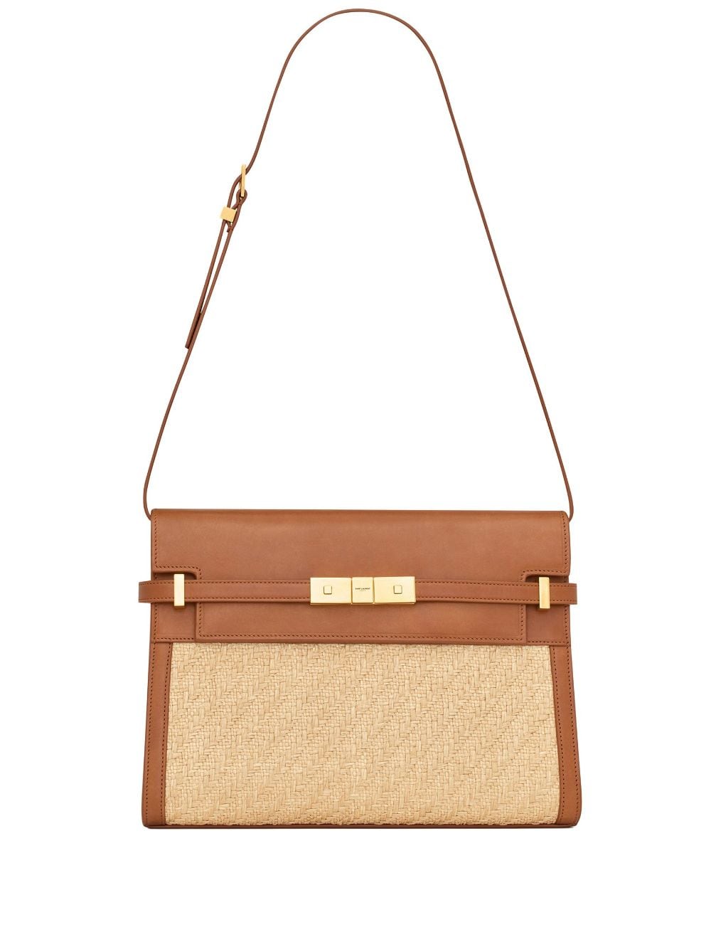 Saint Laurent Manhattan raffia shoulder bag