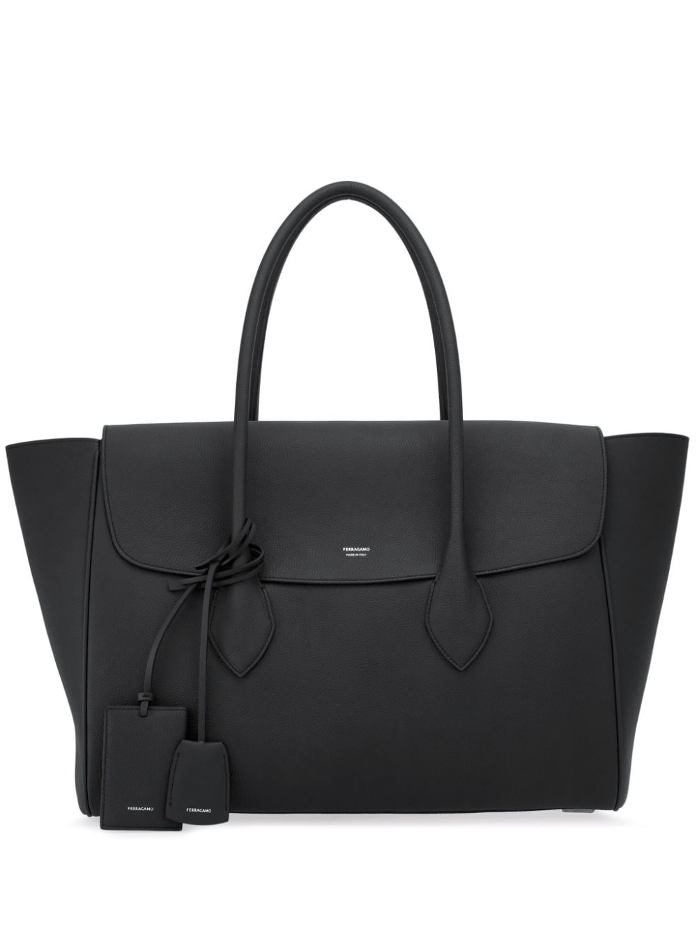 Ferragamo logo-stamp leather tote bag