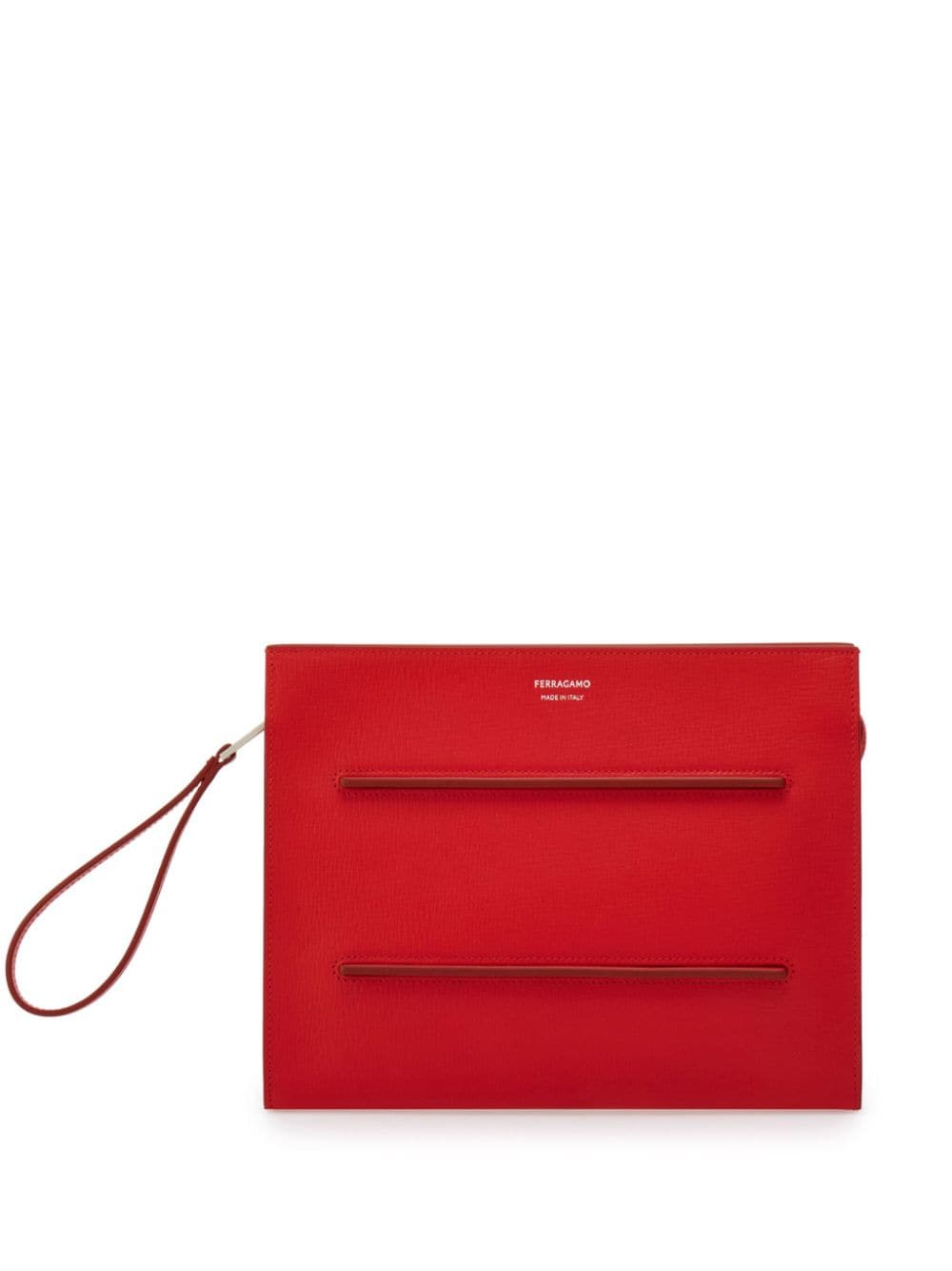 Ferragamo logo-print leather document holder