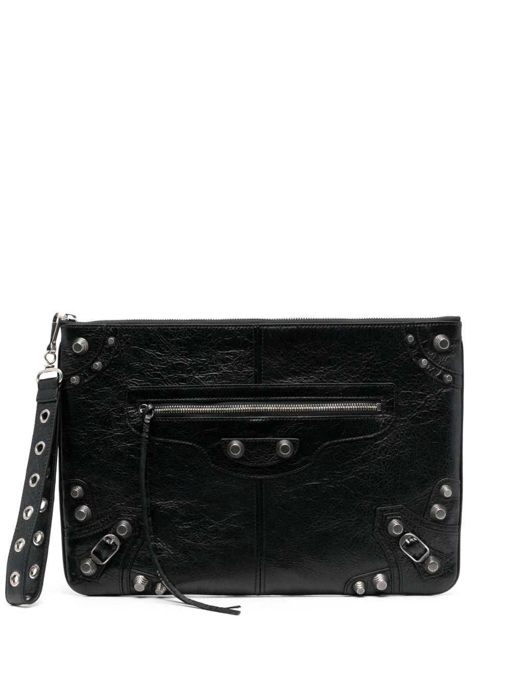 Ba*len*cia*ga le cagole leather clutch bag