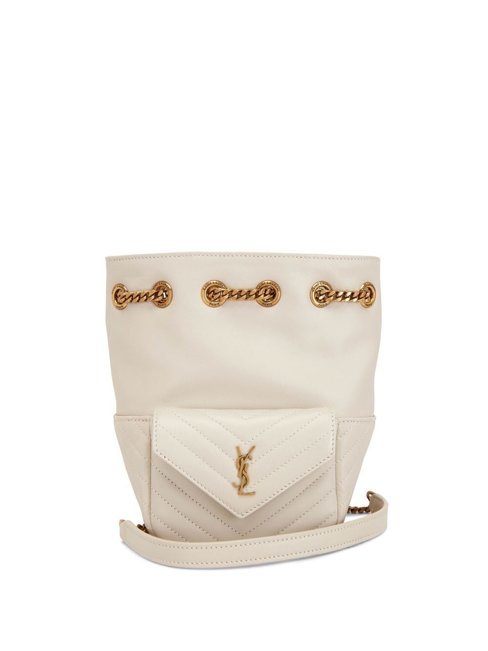 Saint Laurent quilted leather bucket bag