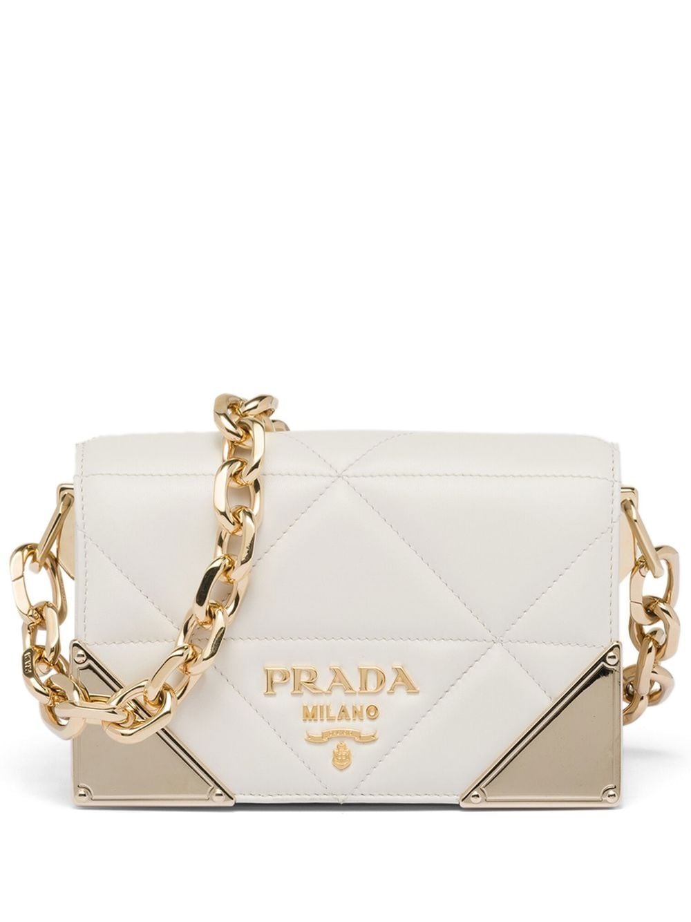 Pra*a quilted nappa leather shoulder bag