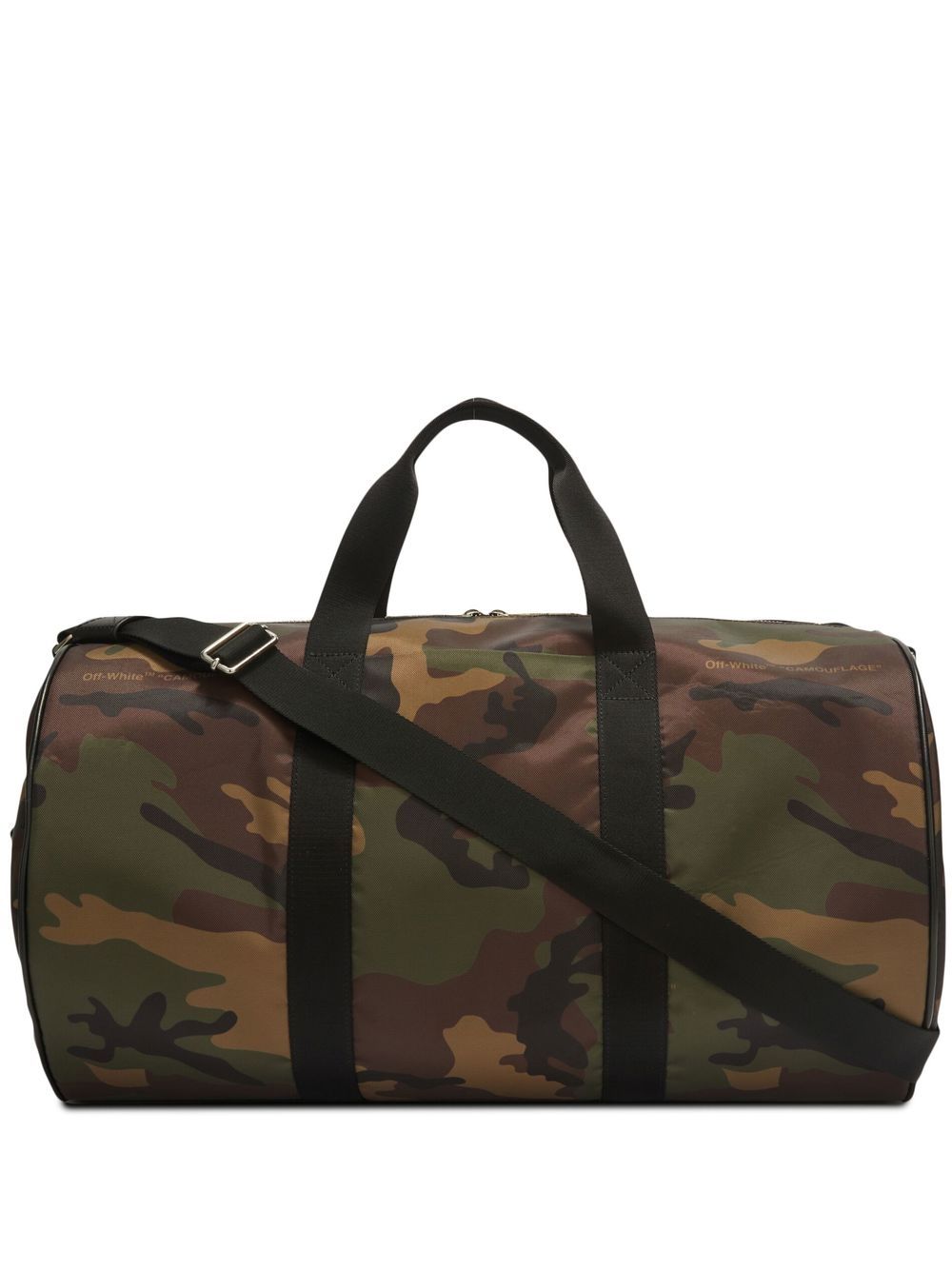Off-White Arrows camouflage-print duffle bag