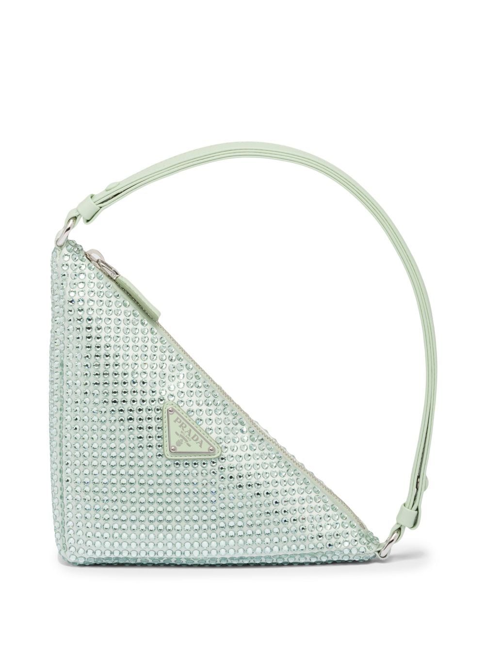 Pra*a triangle crystal-embellished mini bag